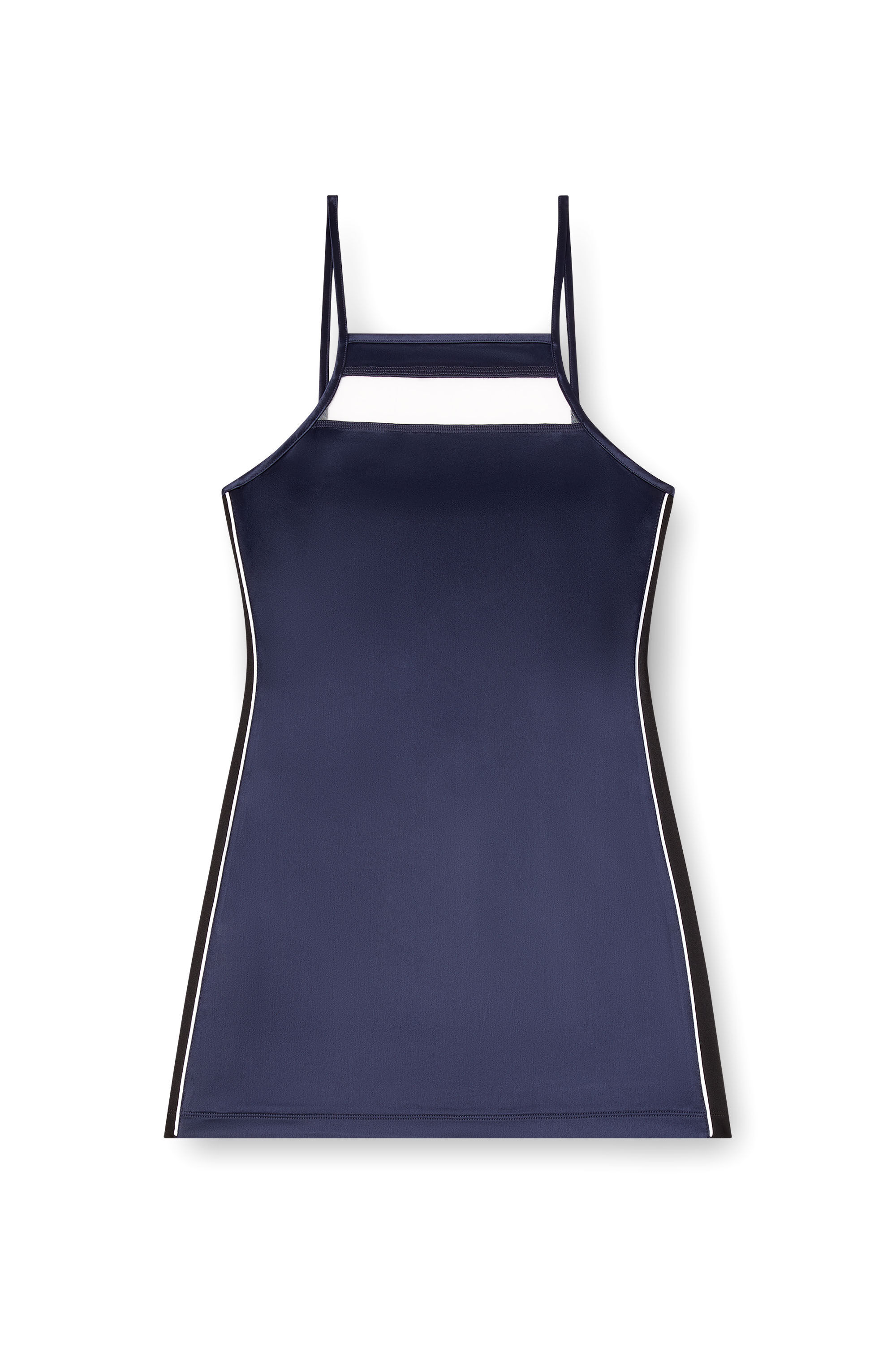 Women's Short dress in satin, knit and tulle | Blue | Diesel