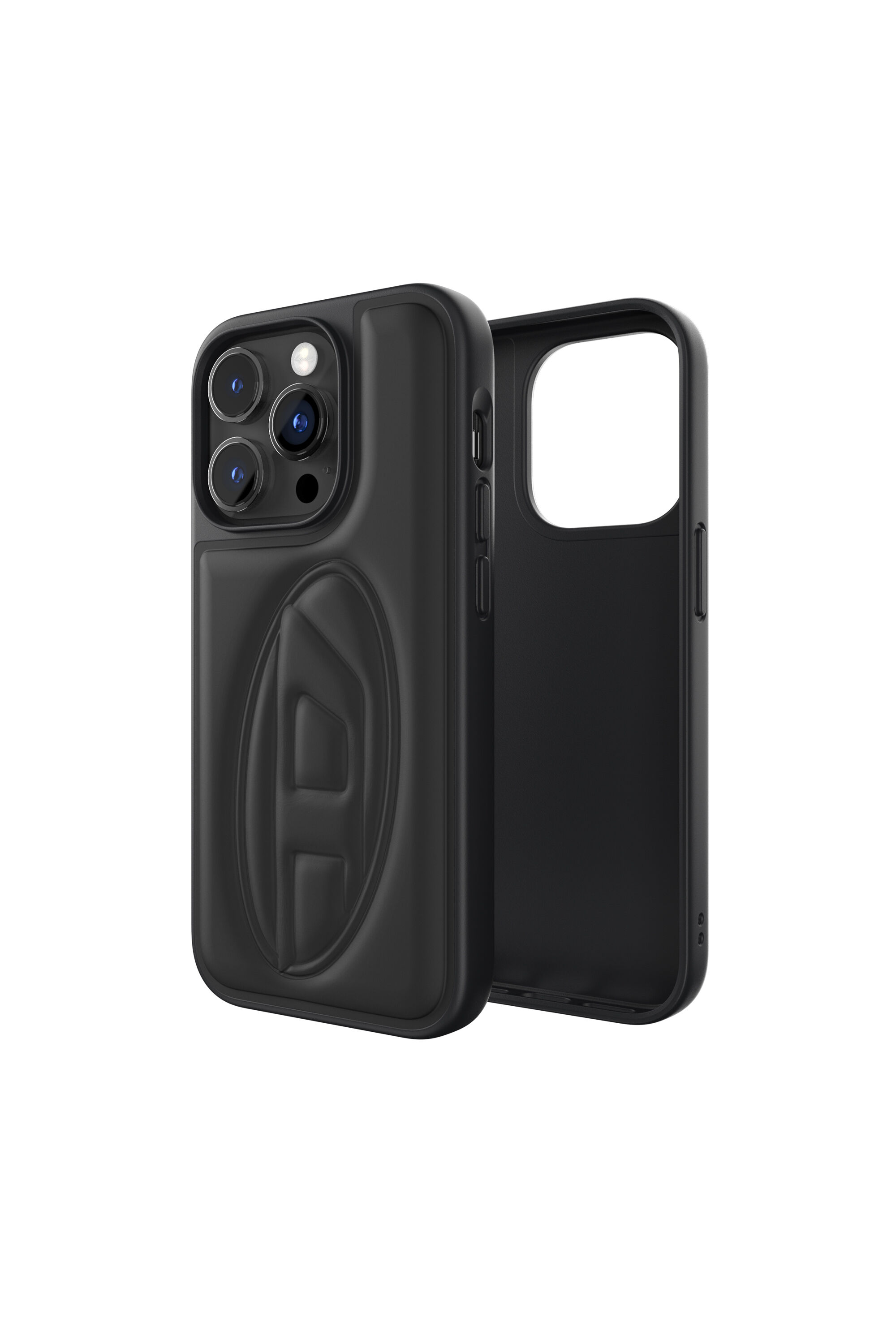Women s Moulded case D logo for iPhone 14 Pro Black Diesel