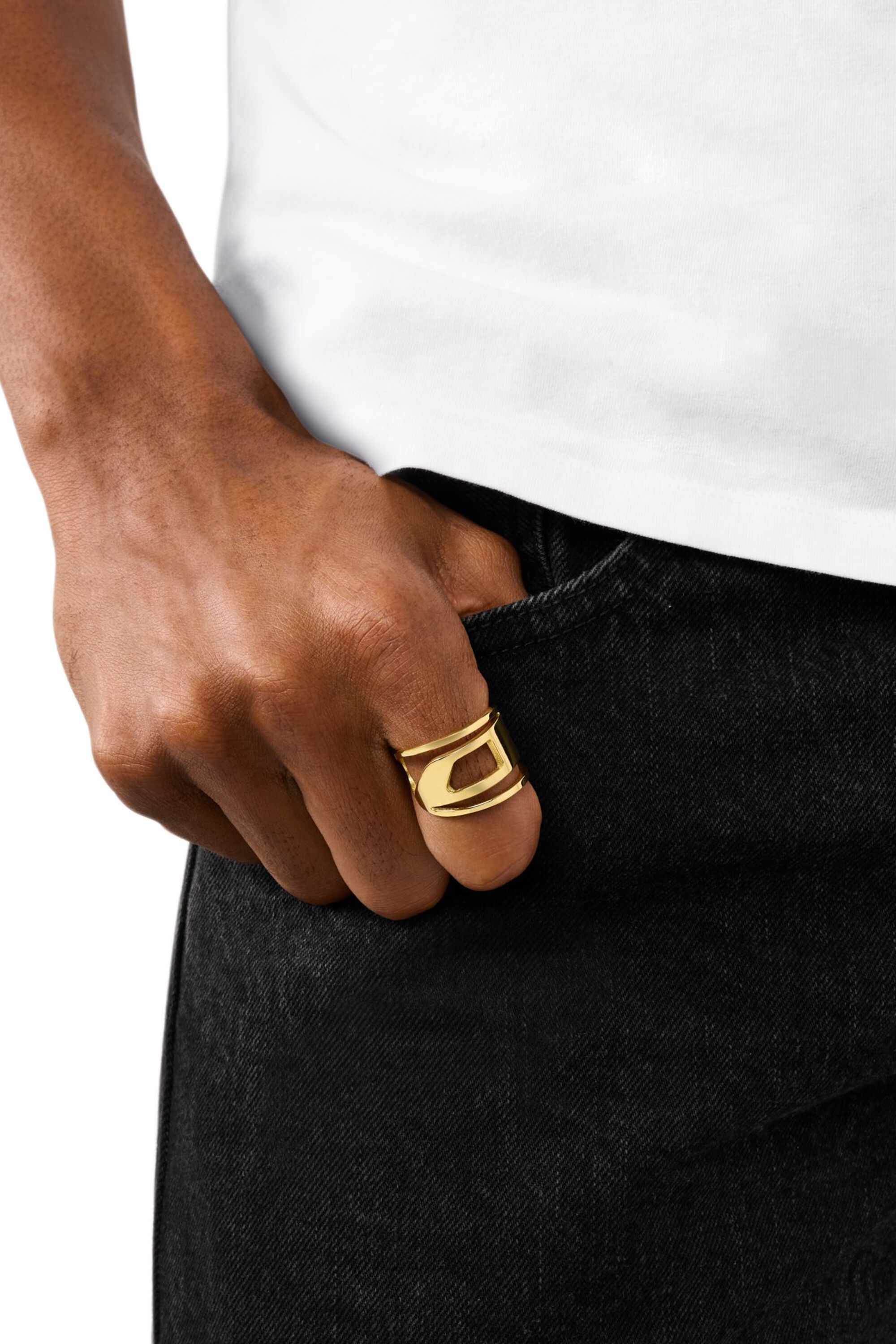 Women's Gold-Tone Stainless Steel Band Ring | Oro | Diesel