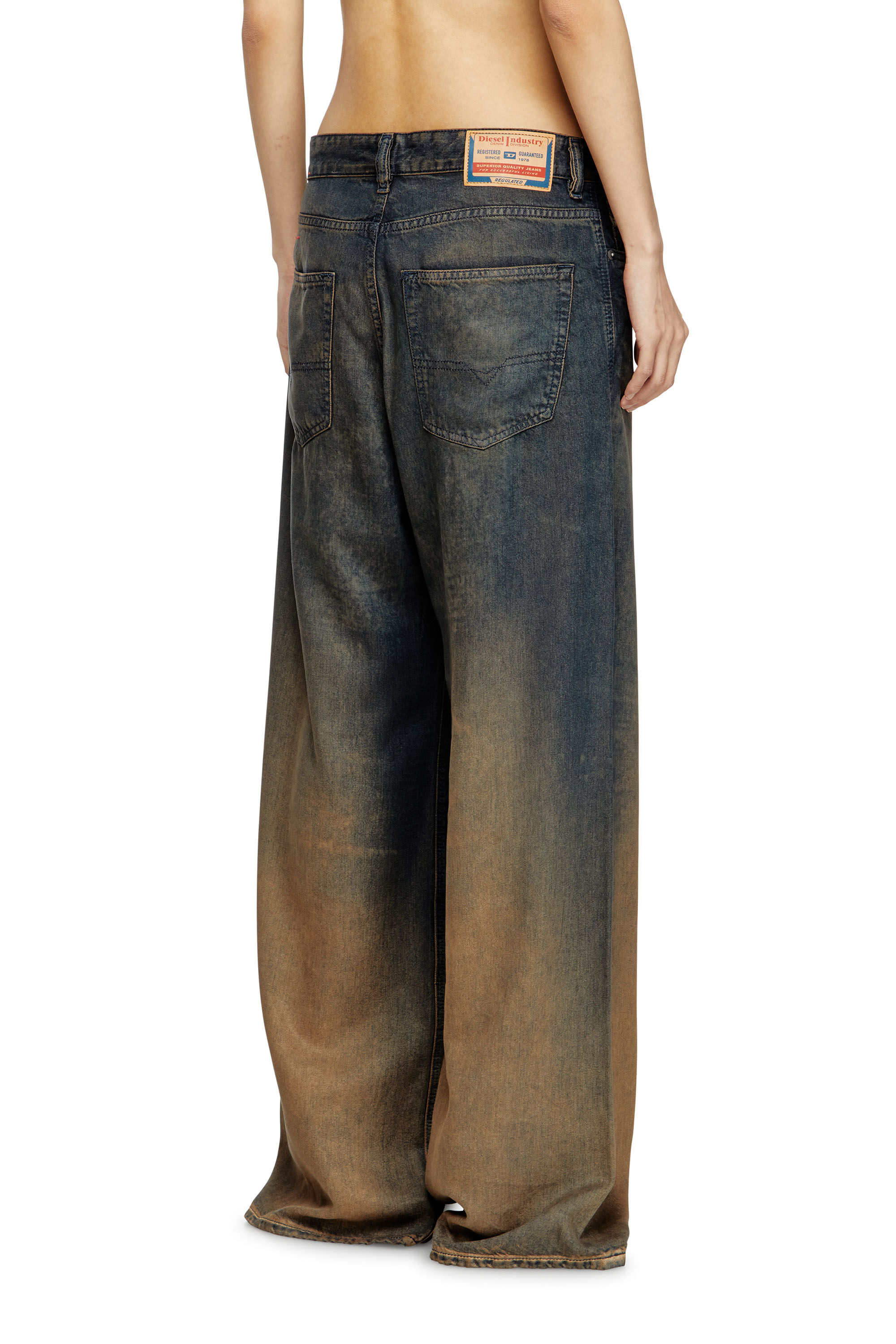 Women's Relaxed Jeans | Blue/Brown | Diesel 1996 D-Sire Women's Relaxed Jeans | Blue/Brown | Diesel 1996 D-Sire