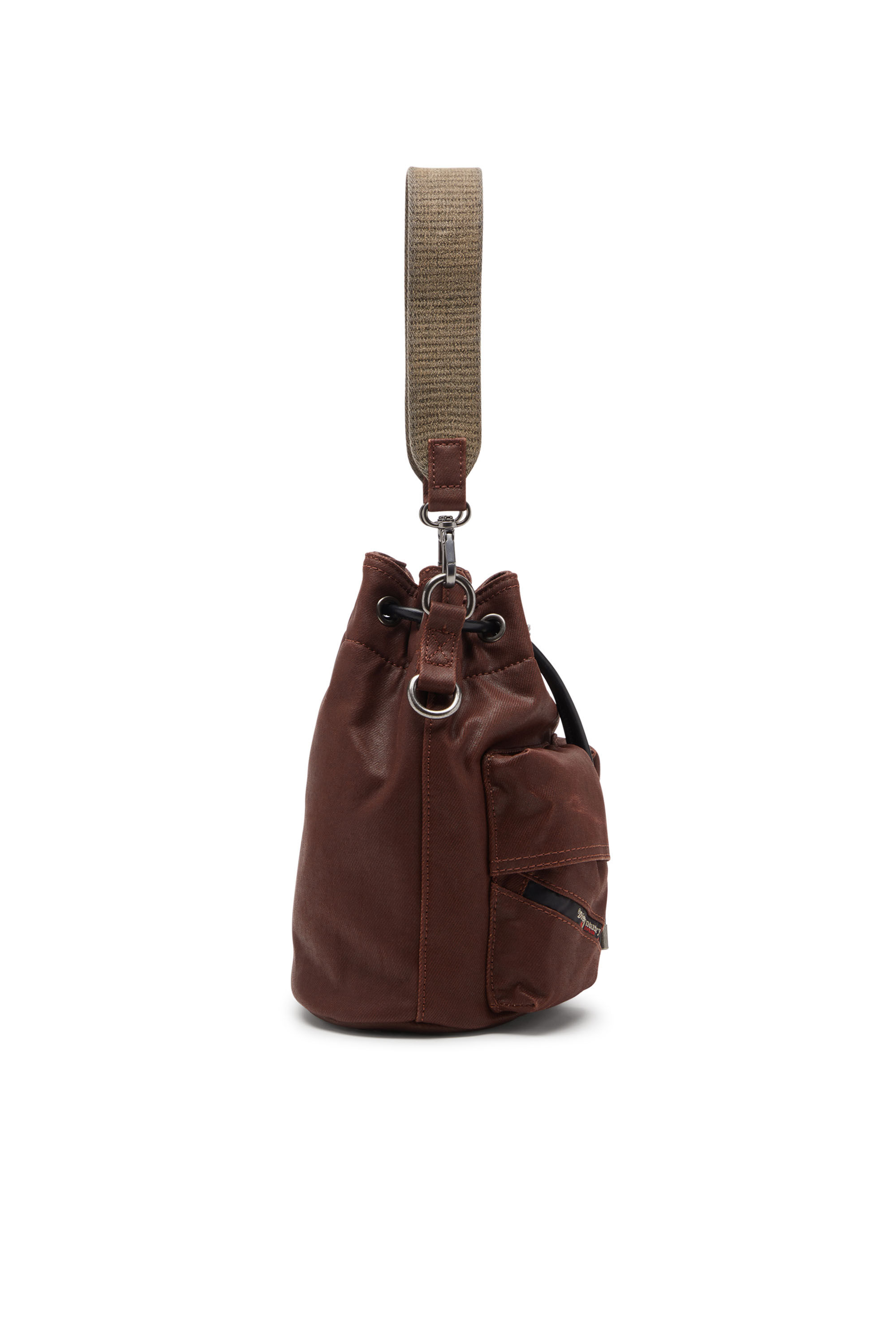 Diesel - MULTI-PKTS BUCKET X, Unisex's Multi-Pkts - Cotton bag with multiple pockets in Brown - 4