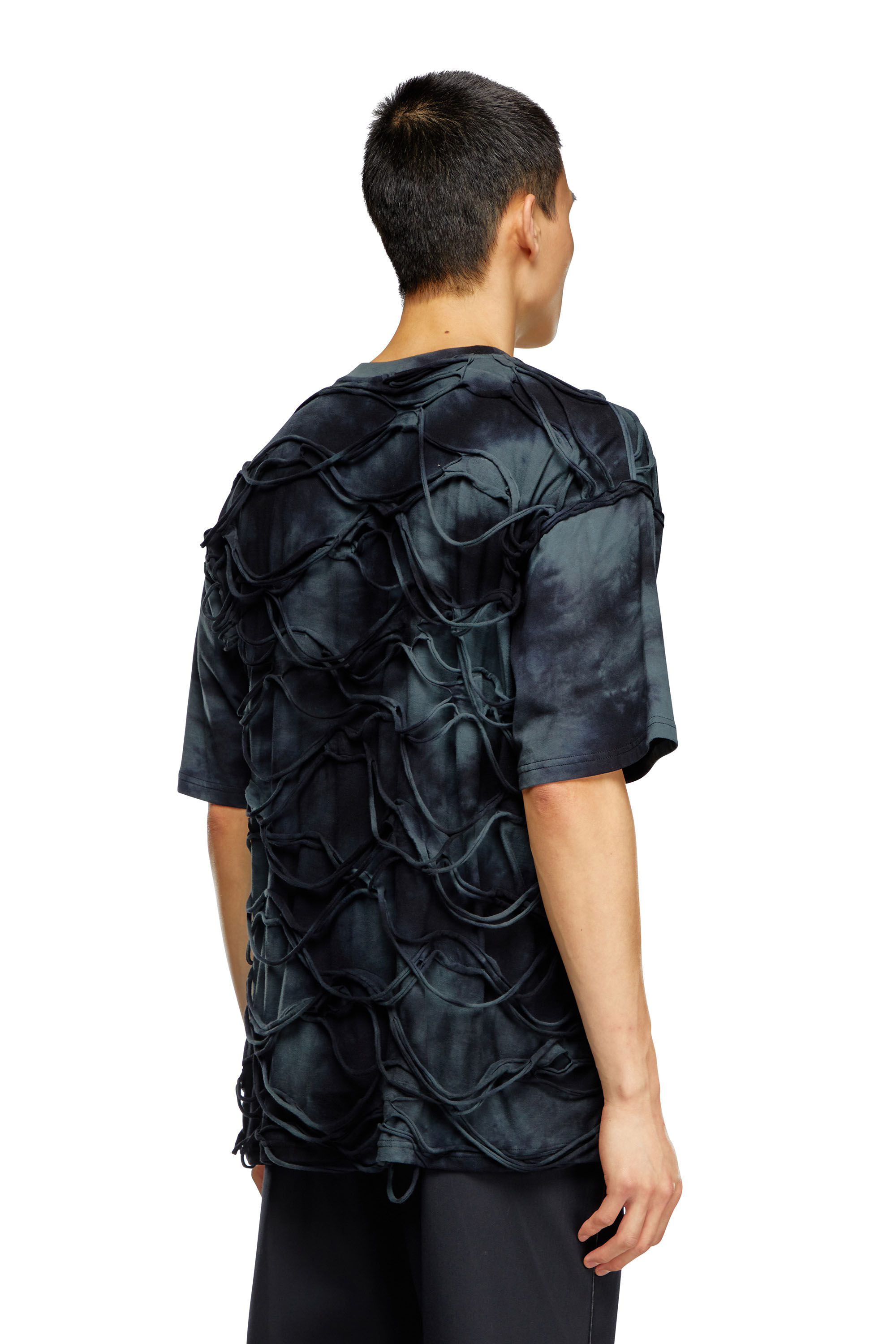 Diesel - T-BOXKET, Hombre Camiseta con hilos flotantes in Negro - Image 4