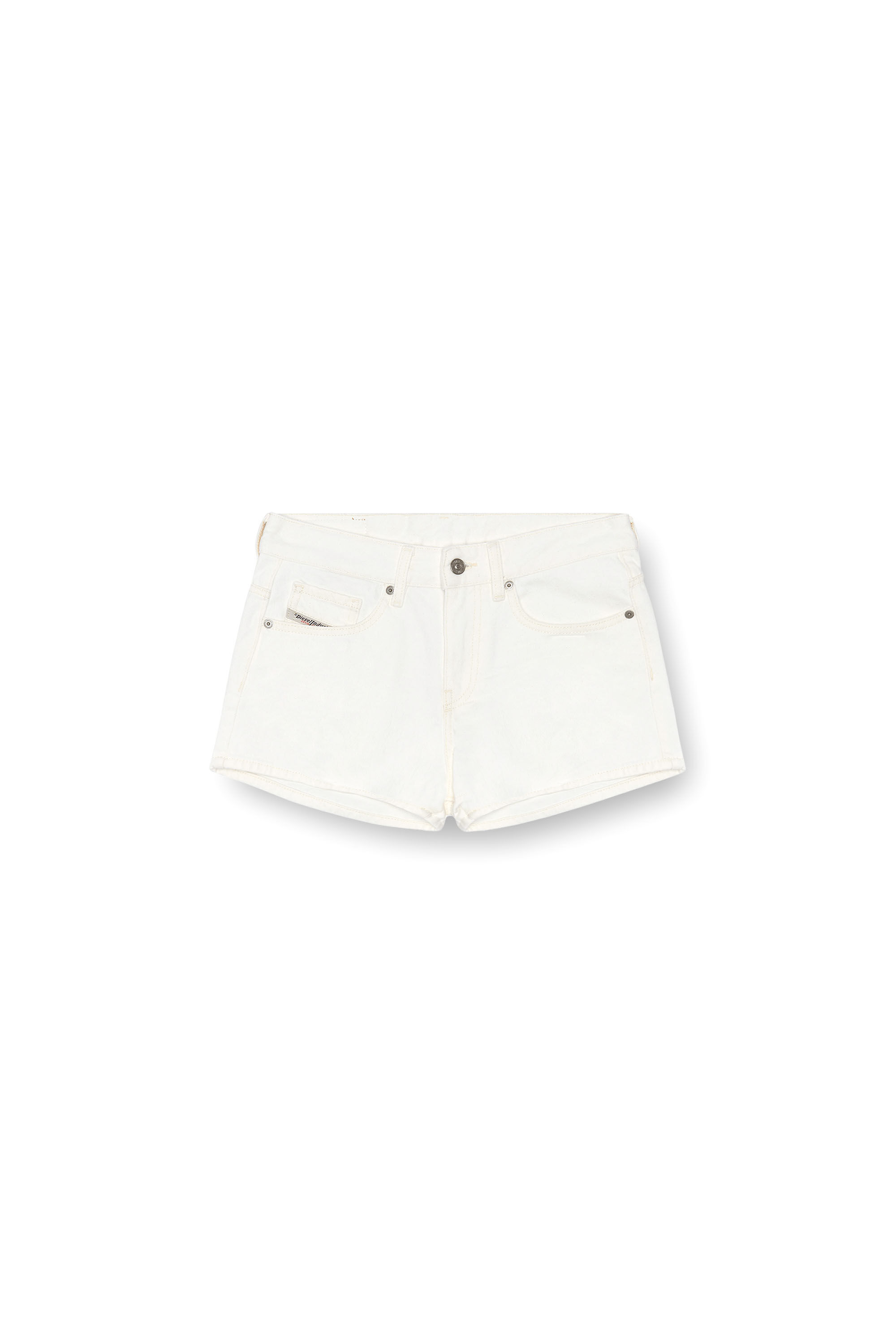 Diesel - DE-YUBA, Mujer Pantalones cortos en denim in Blanco - Image 2