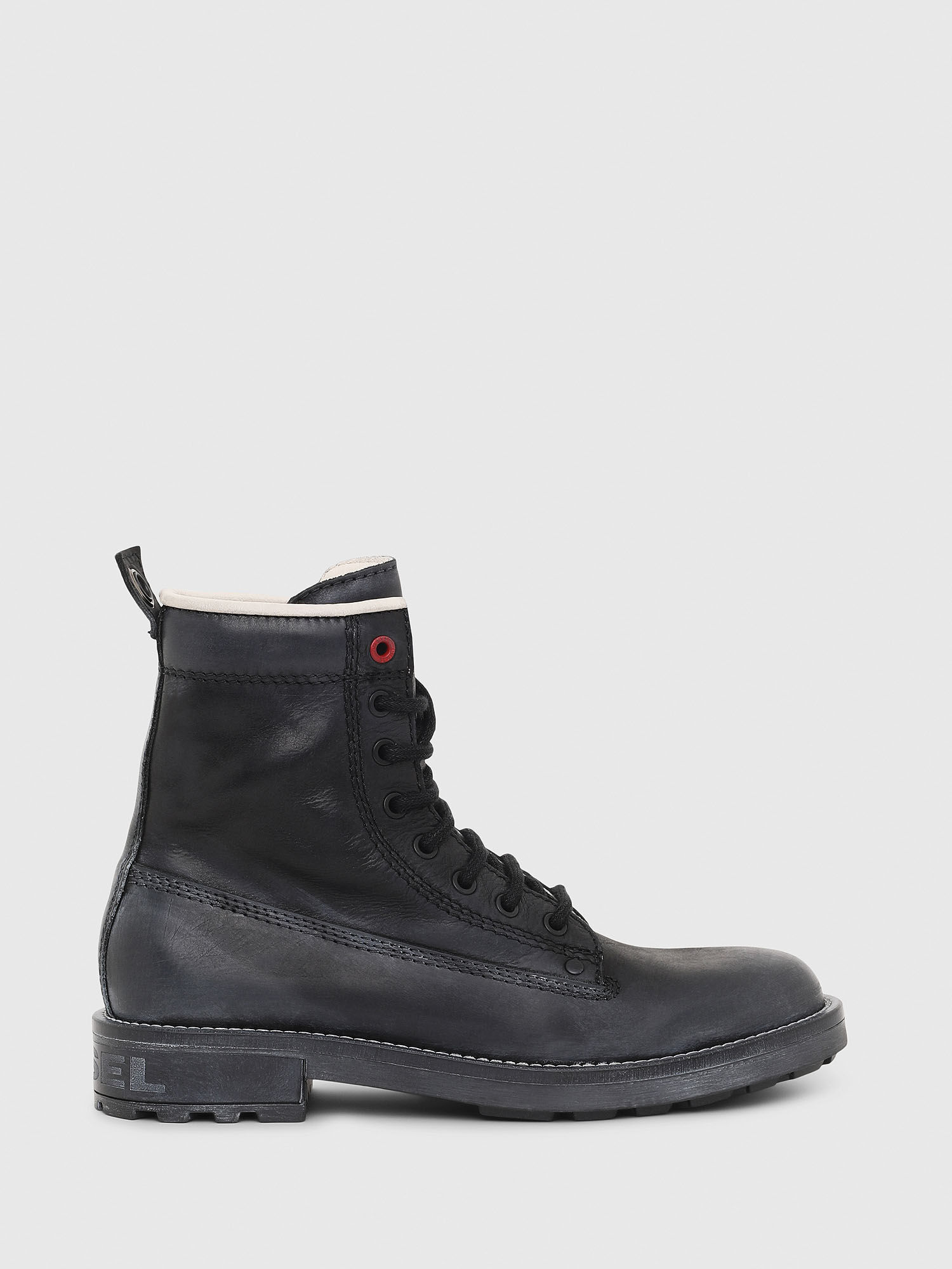 D-THROUPER DBB W Women: Combat boots in paint-effect leather | Diesel