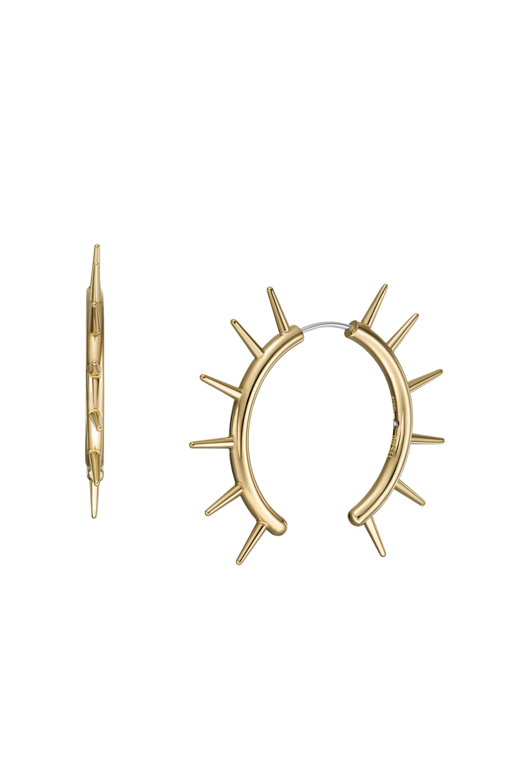 GIFTにも【DIESEL】EARRINGS DX1424 / 01 Women's Gold-Tone Stainless Steel Front to Back Earrings