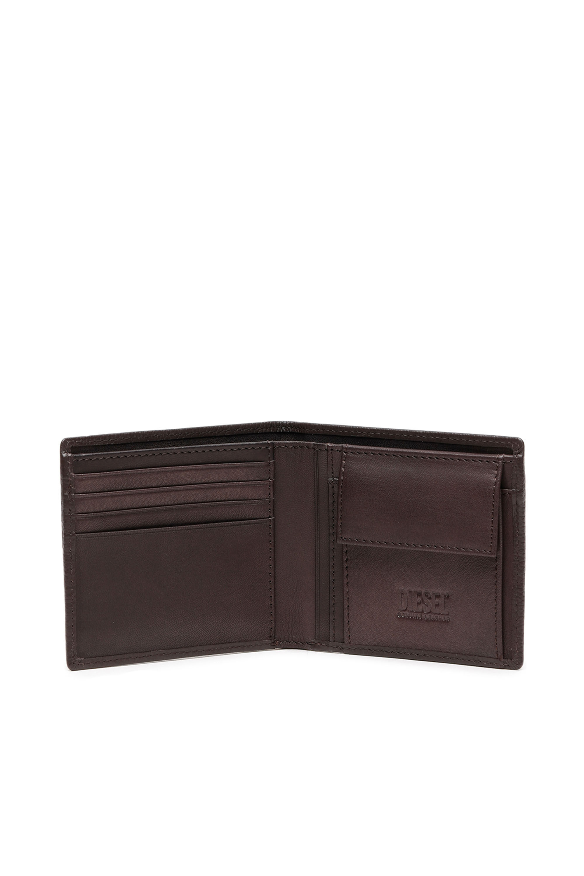HIRESH S.II Man: Bi-fold wallet in grainy leather | Diesel