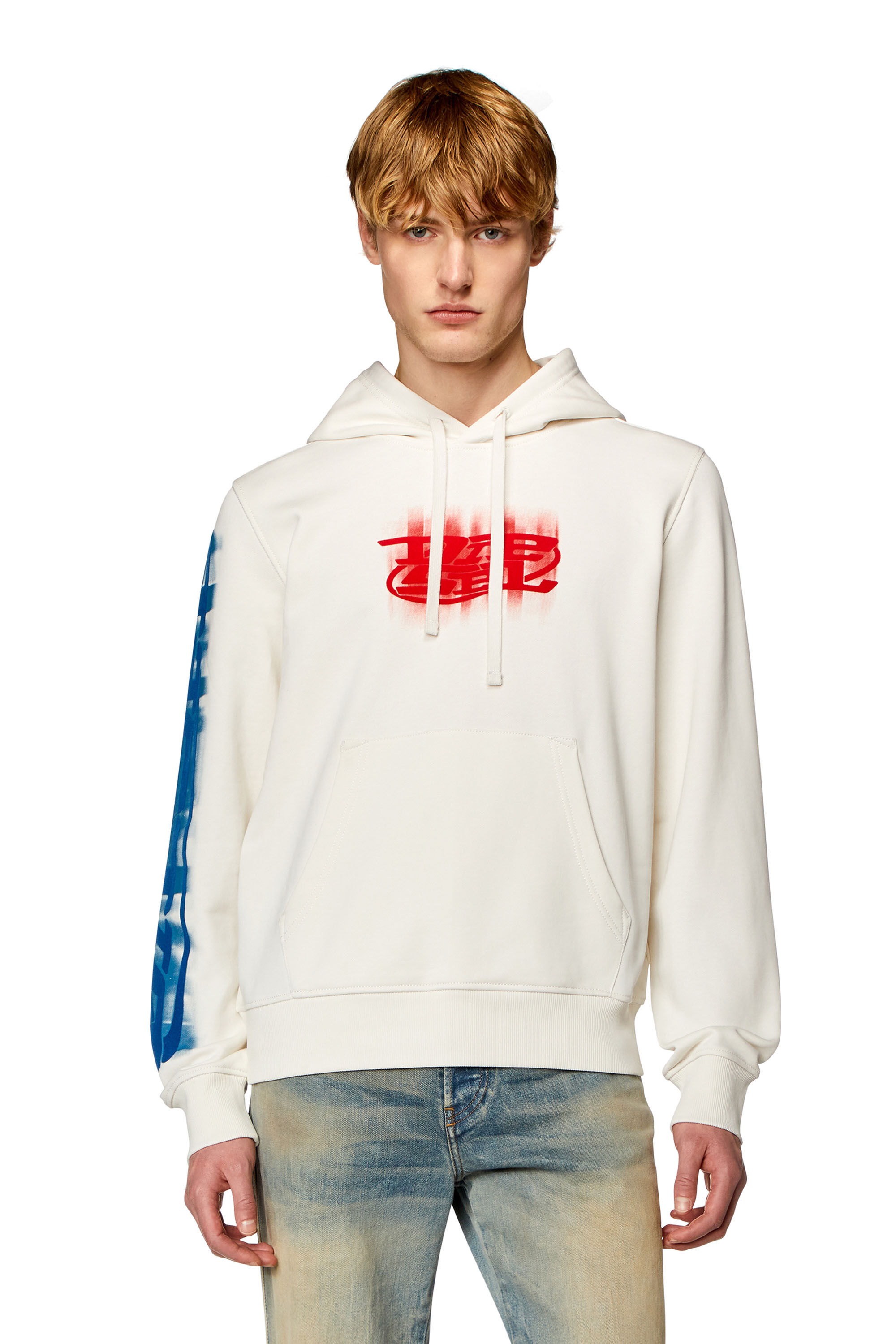 White shop diesel hoodie