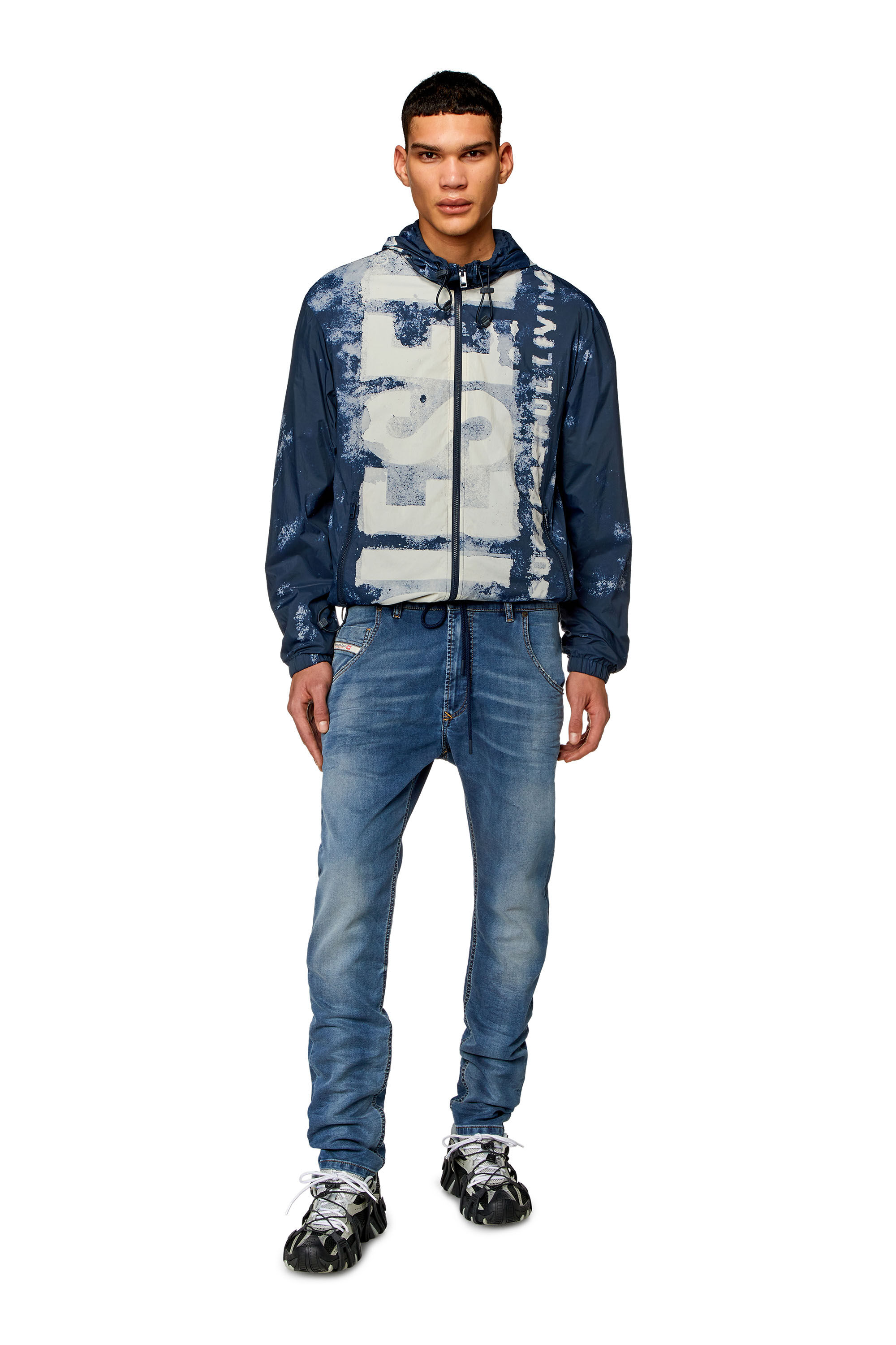 KROOLEY-Y-T 068AZ Man: Tapered Medium blue Jeans | Diesel