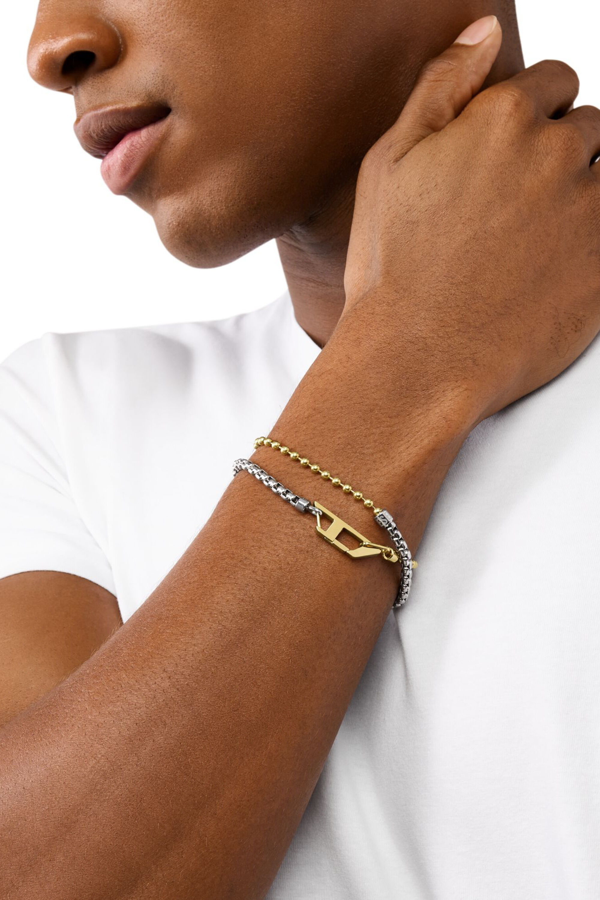 Diesel - DX1570931 JEWEL, Pulsera de cadena de acero inoxidable en dos tonos Unisex in Plateado - 3