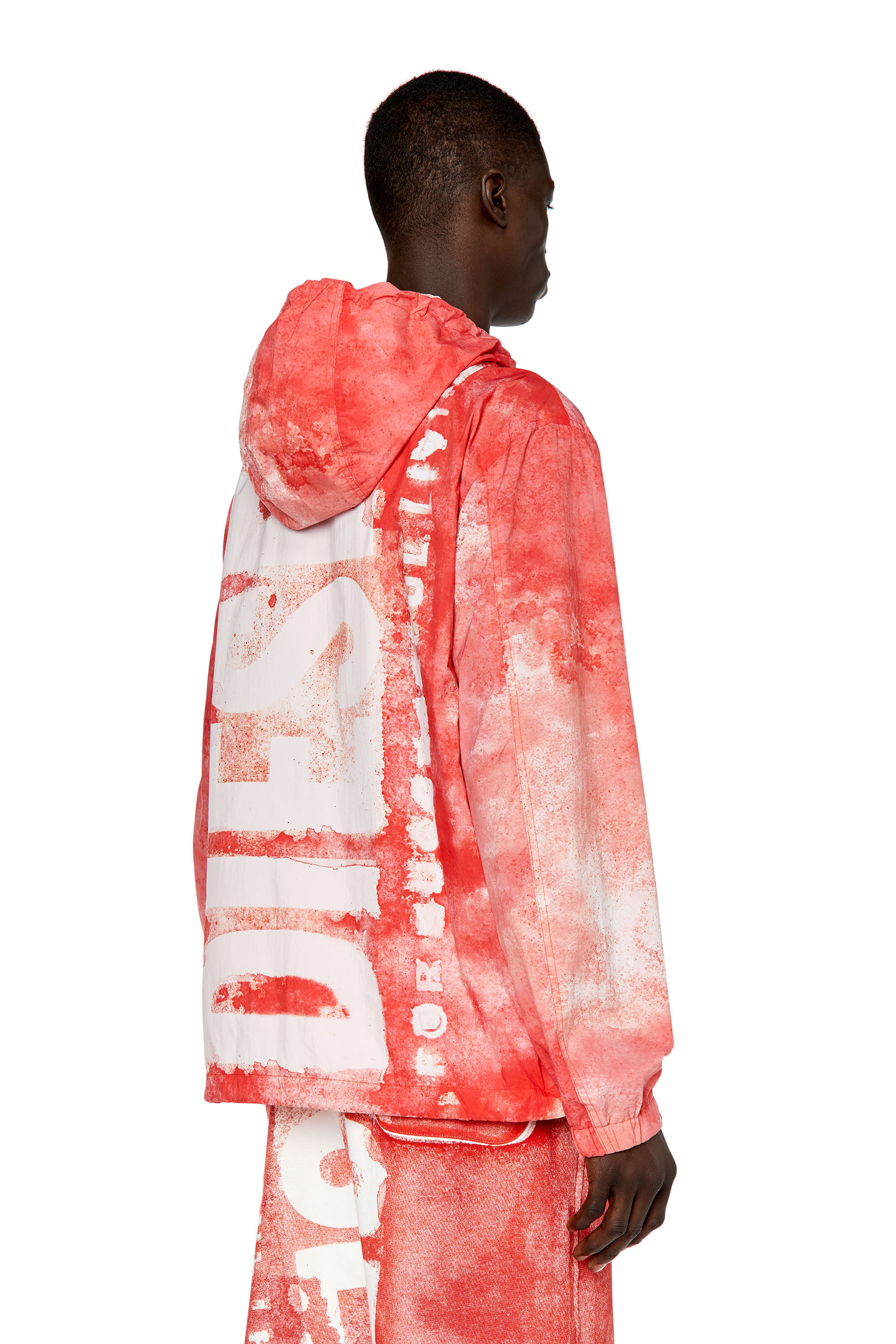 J-WARRETT-LOGO Man: Watercolour-effect windbreaker with logo