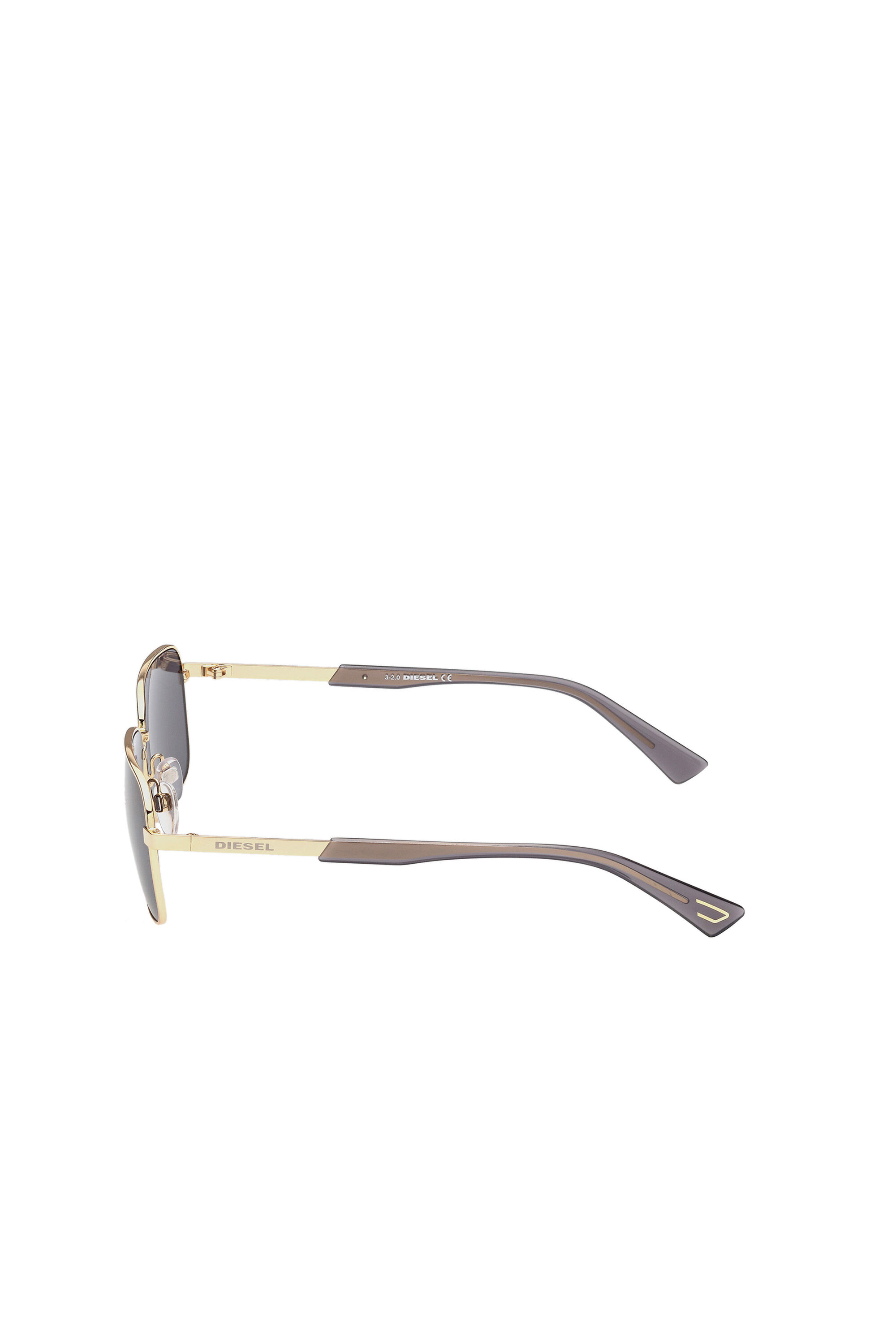 Diesel - DL0354, Gafas de sol rectangulares de metal Hombre in Negro - 4