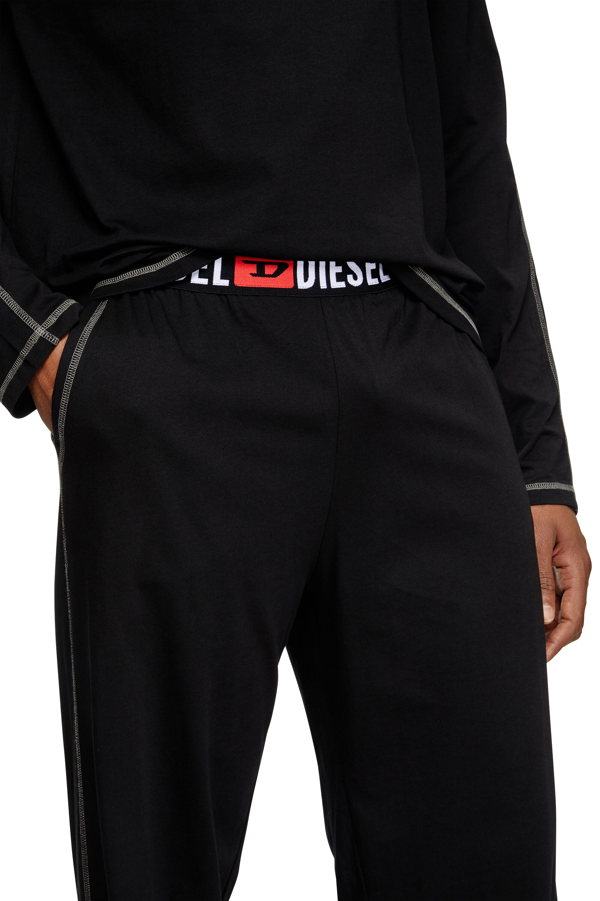 Diesel - SET-NOLAN-D-CORE, Pijama de punto de algodón Hombre in Negro - 2
