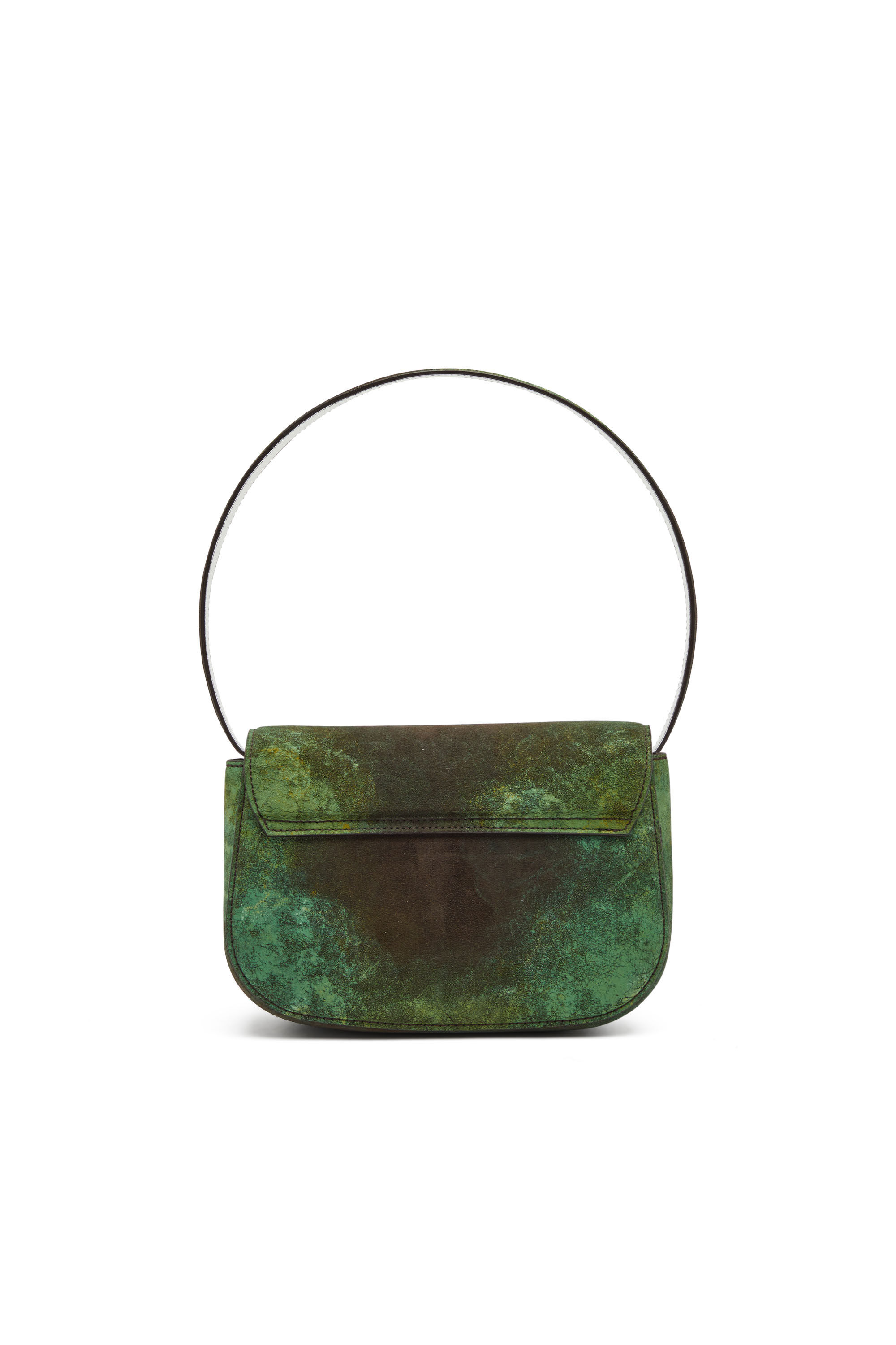 Women's 1DR-Iconic shoulder bag in oxidised leather | Green | Diesel