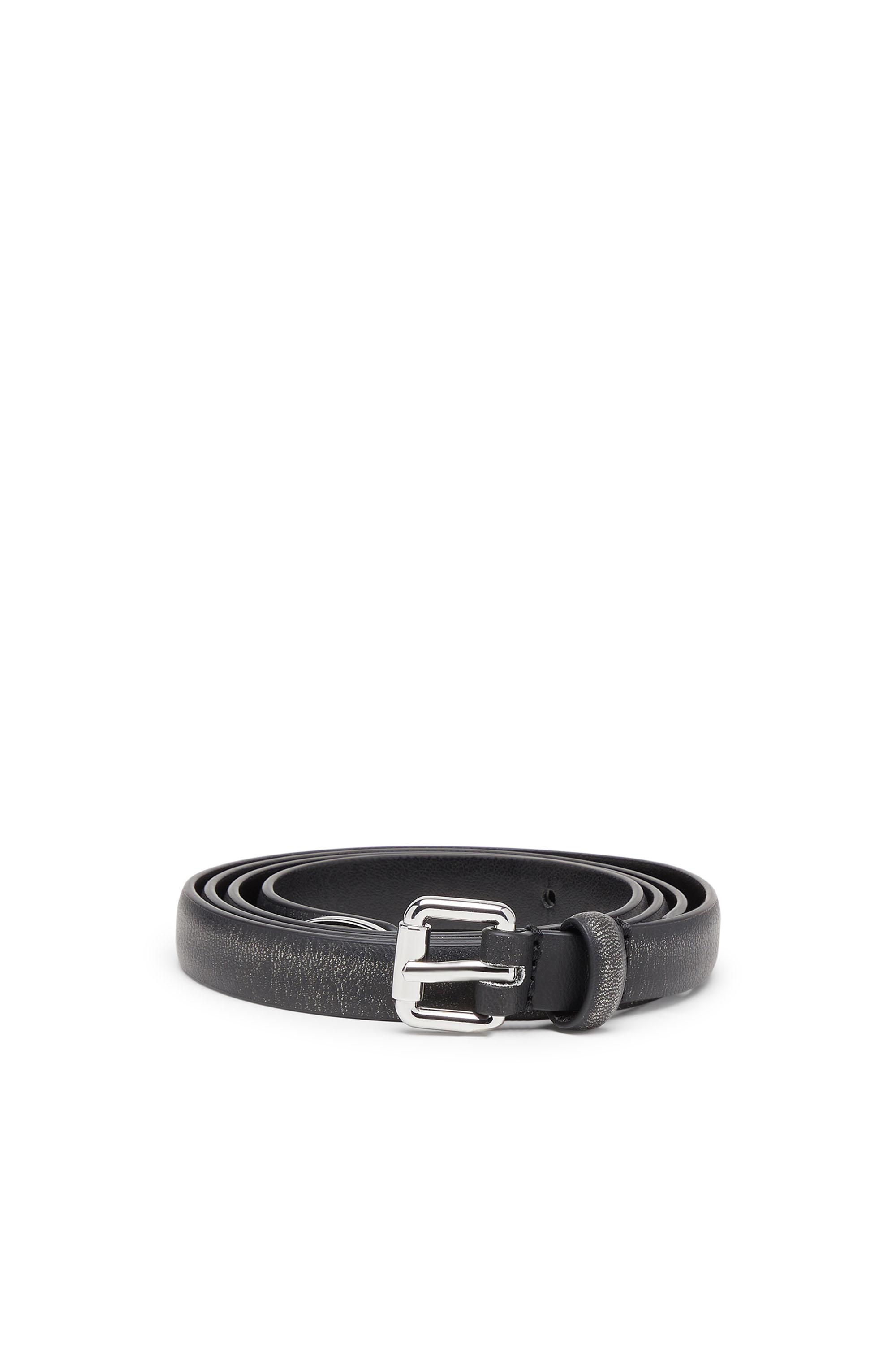 Diesel - B-DD-TIP, Cinturón de 1,4 cm con hebilla delgada Mujer in Negro - 1