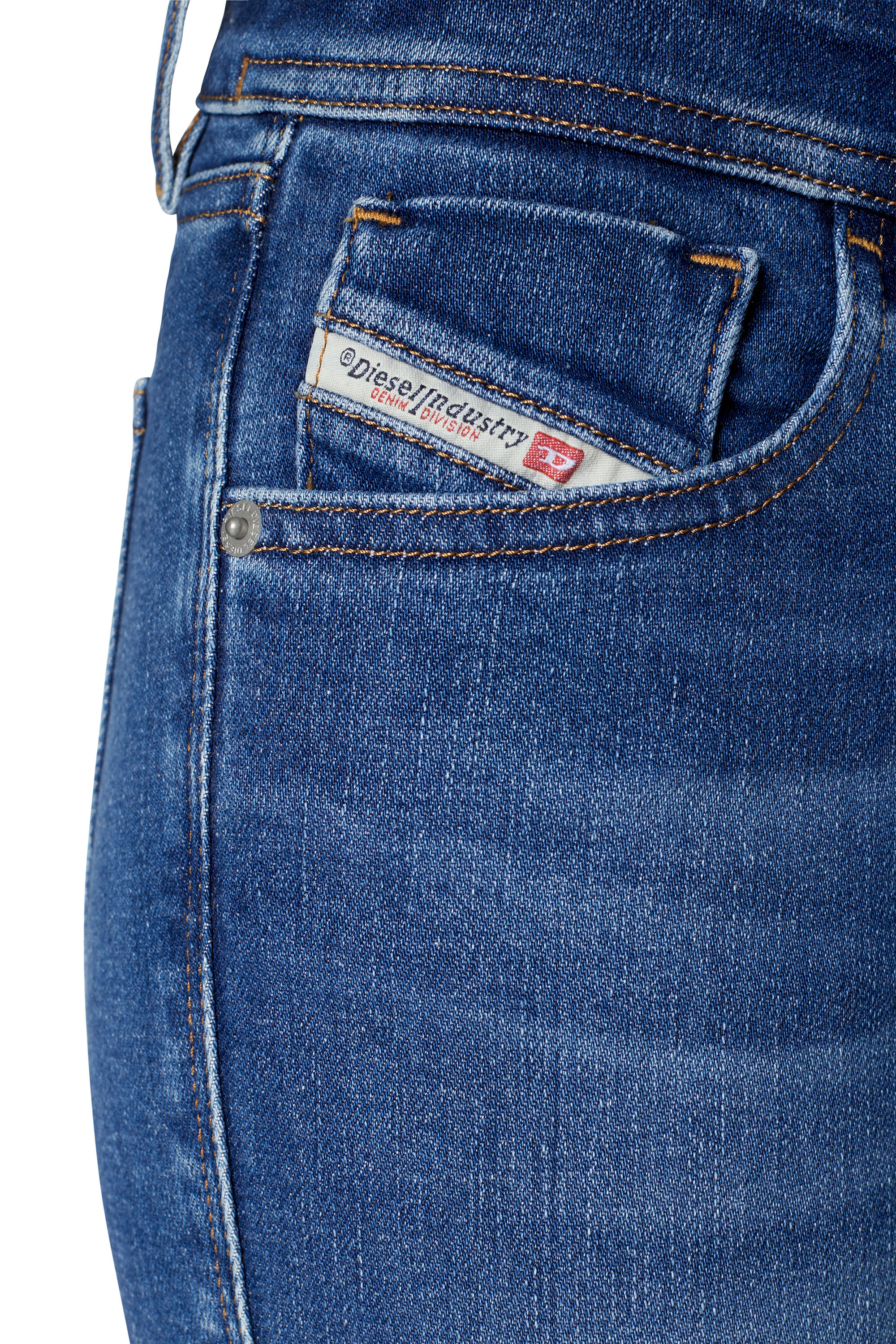 Diesel - 2018 Slandy low 09C21 Super skinny Jeans, Medium blue - Image 5