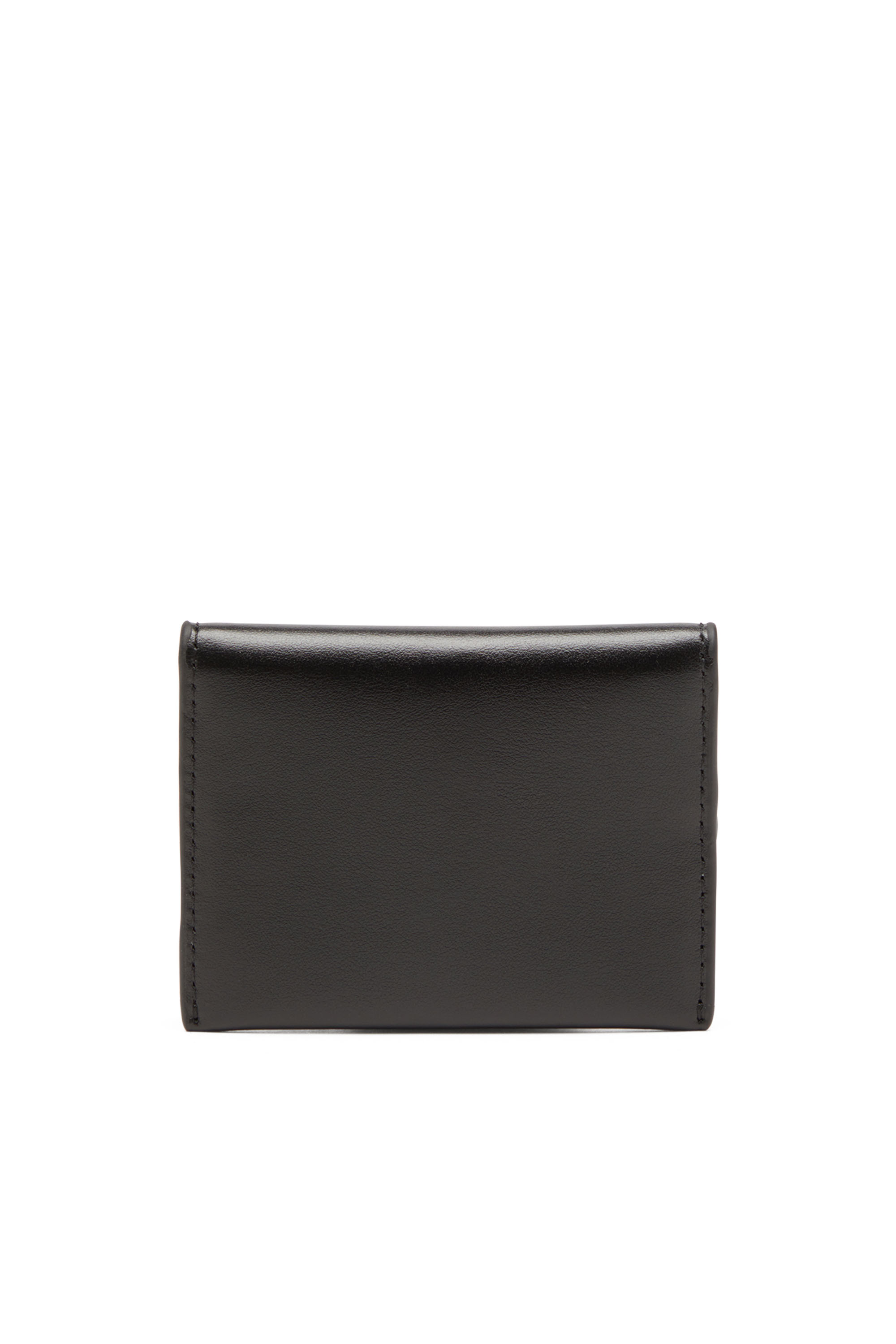Diesel - HOLI-D CARD HOLDER S, Unisex Bi-fold card holder in smooth leather in Black - Image 3
