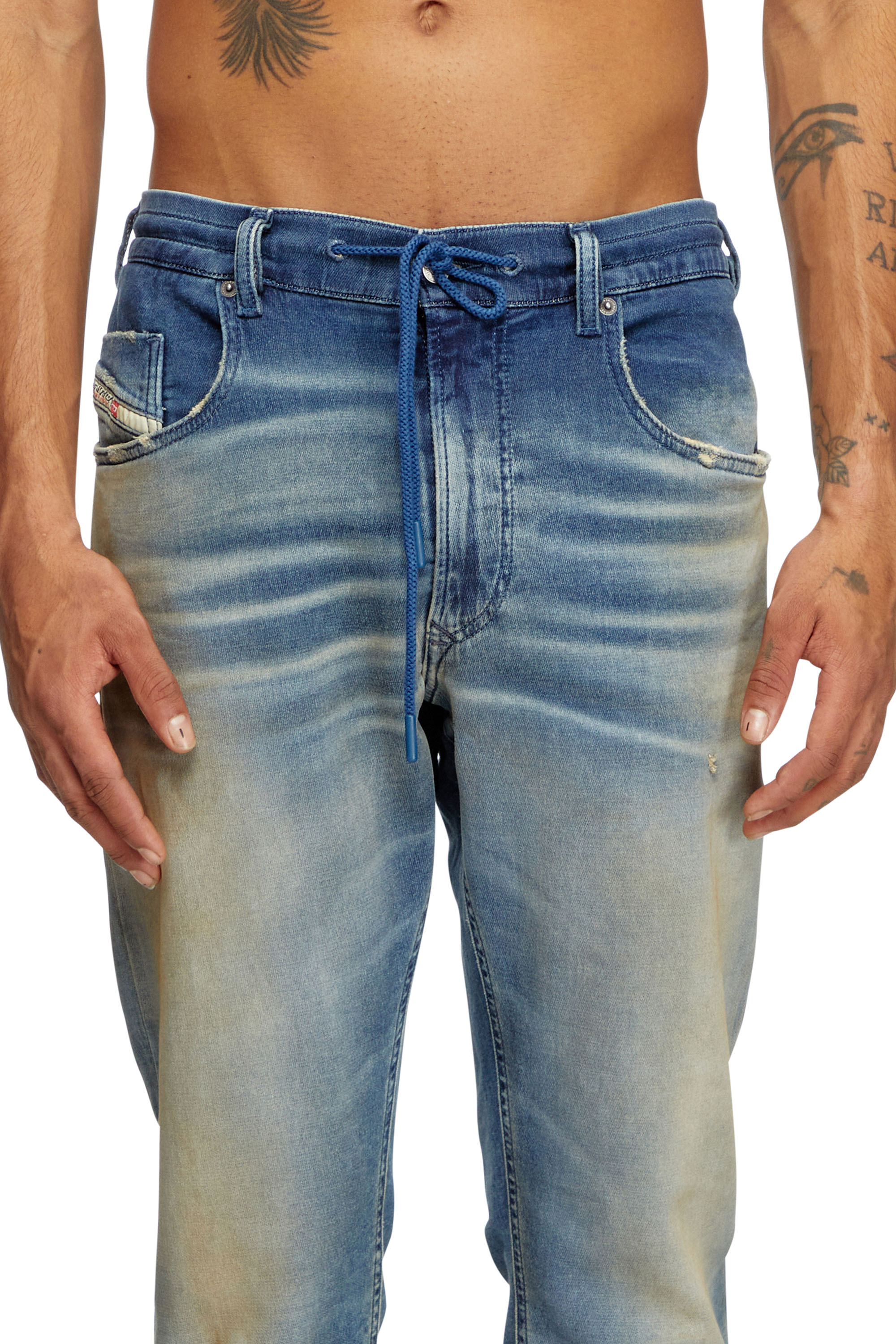 Diesel - Man's Regular 2030 D-Krooley Joggjeans® 068PQ, Medium blue - 4