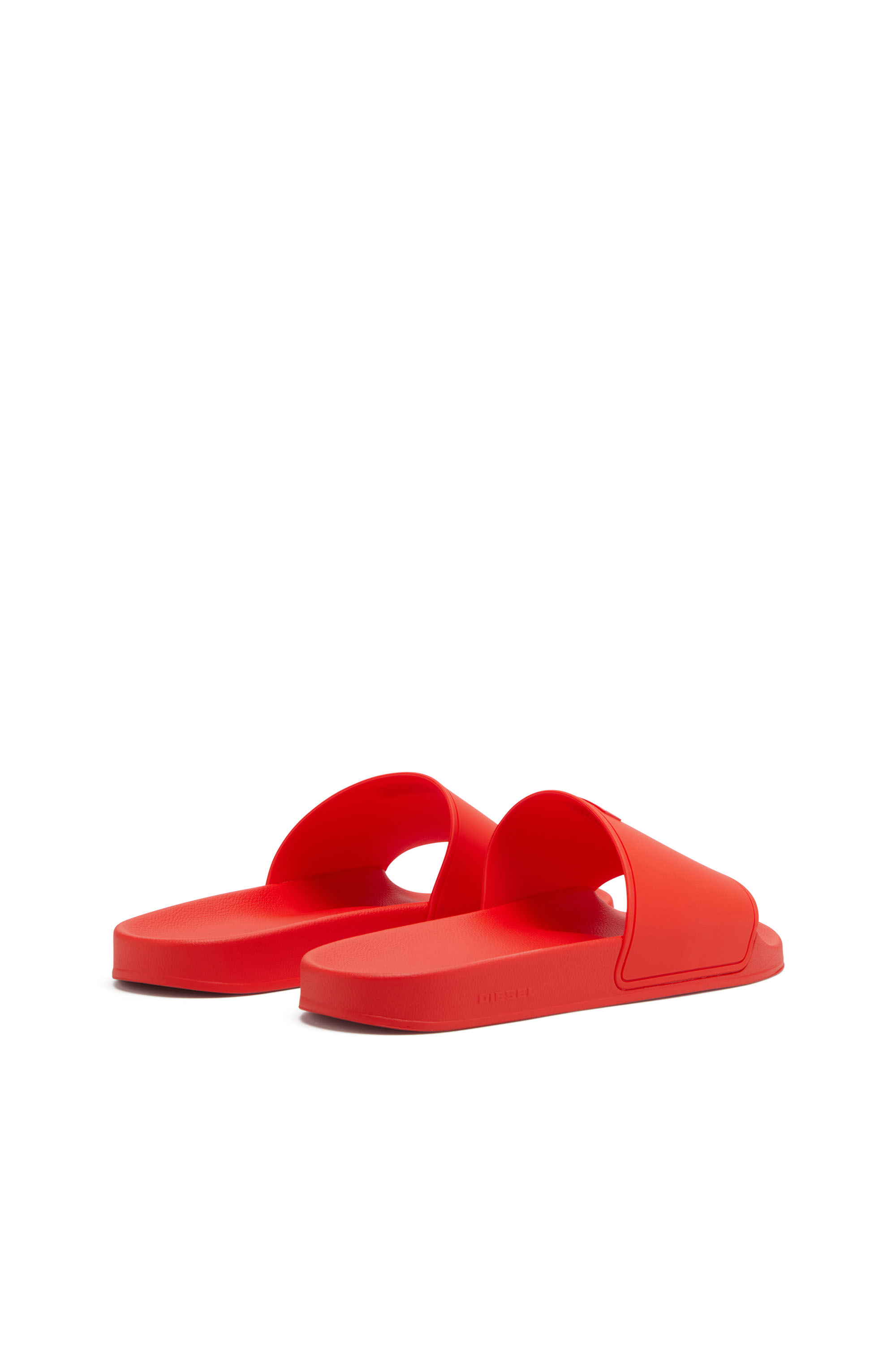 Diesel - SA-SWIM, Man's Rubber pool slides with D logo in Red - 3