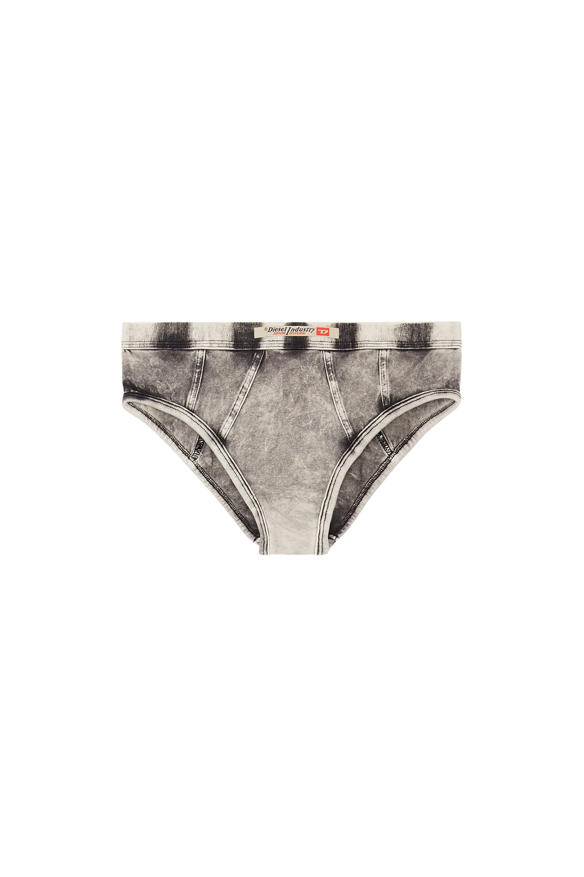 Diesel - UFPN-DENIM-HIPSTER-PANTY, Braguitas hipster de tejido con efecto denim Mujer in Gris - 4