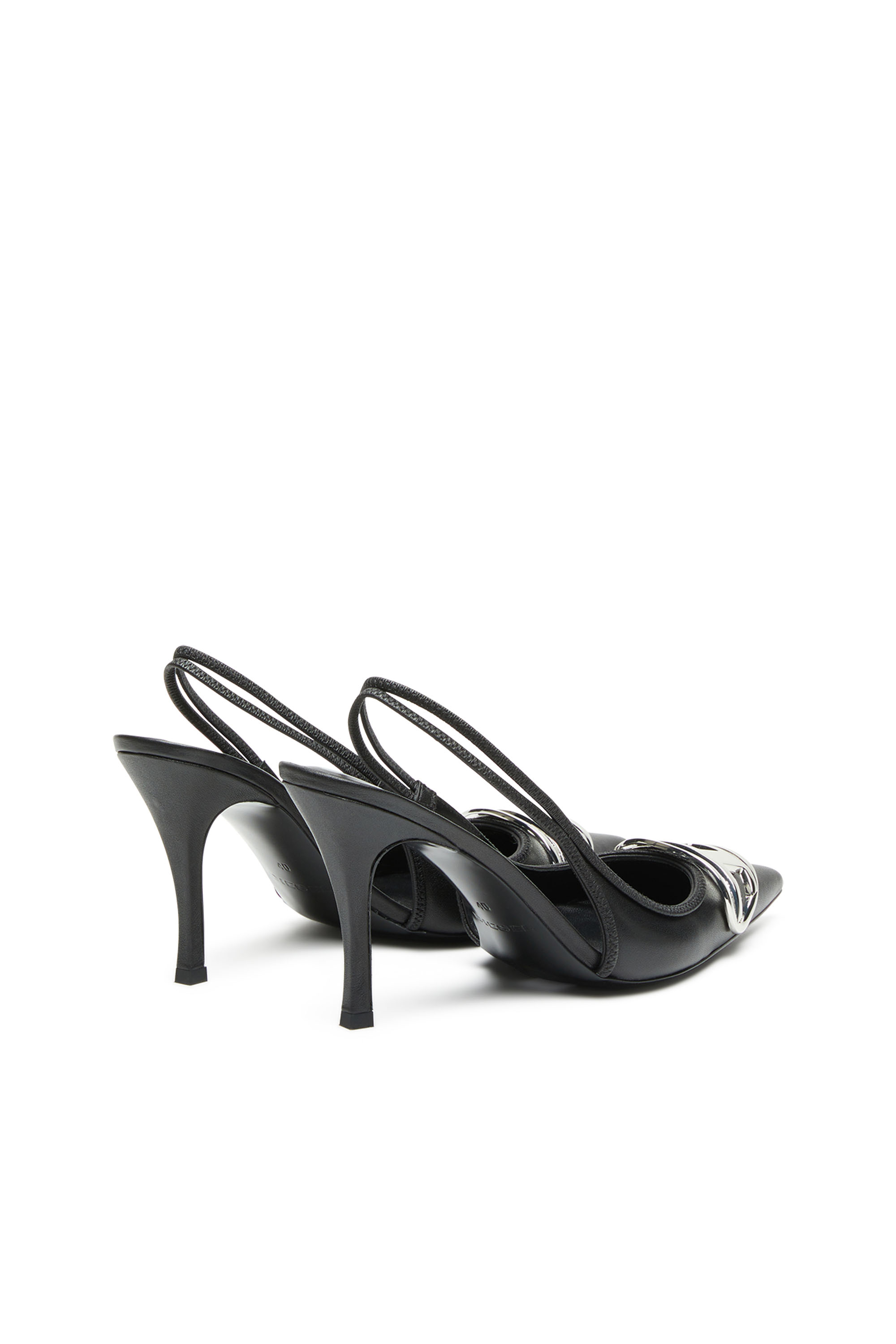 Diesel - D-VENUS SB, Mujer D-Venus-Zapatos de salón sin talón en cuero napa in Negro - Image 3