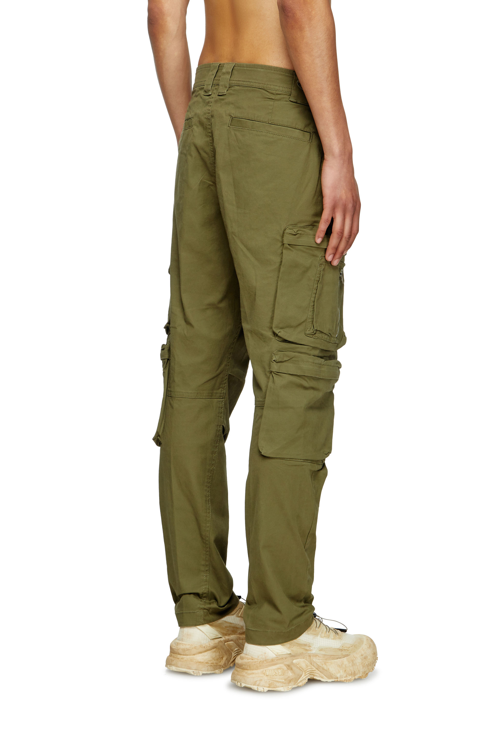 Men's Cargo pants with zip pocket | Green | Diesel Men's Cargo pants with zip pocket | Green | Diesel