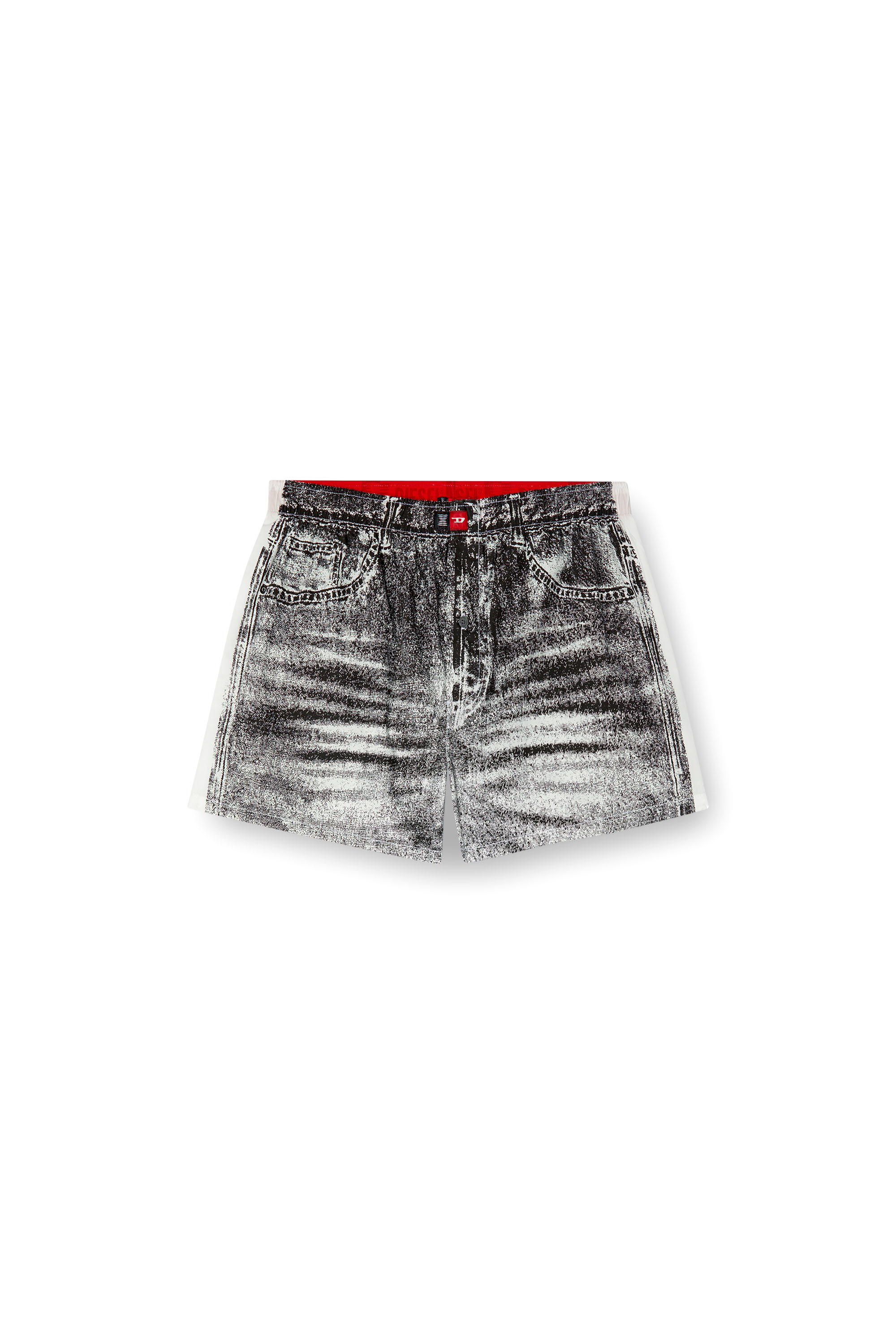 Diesel - TROMPE-BOXERS, Bóxers en popelín de algodón con look denim Hombre in Gris - 5