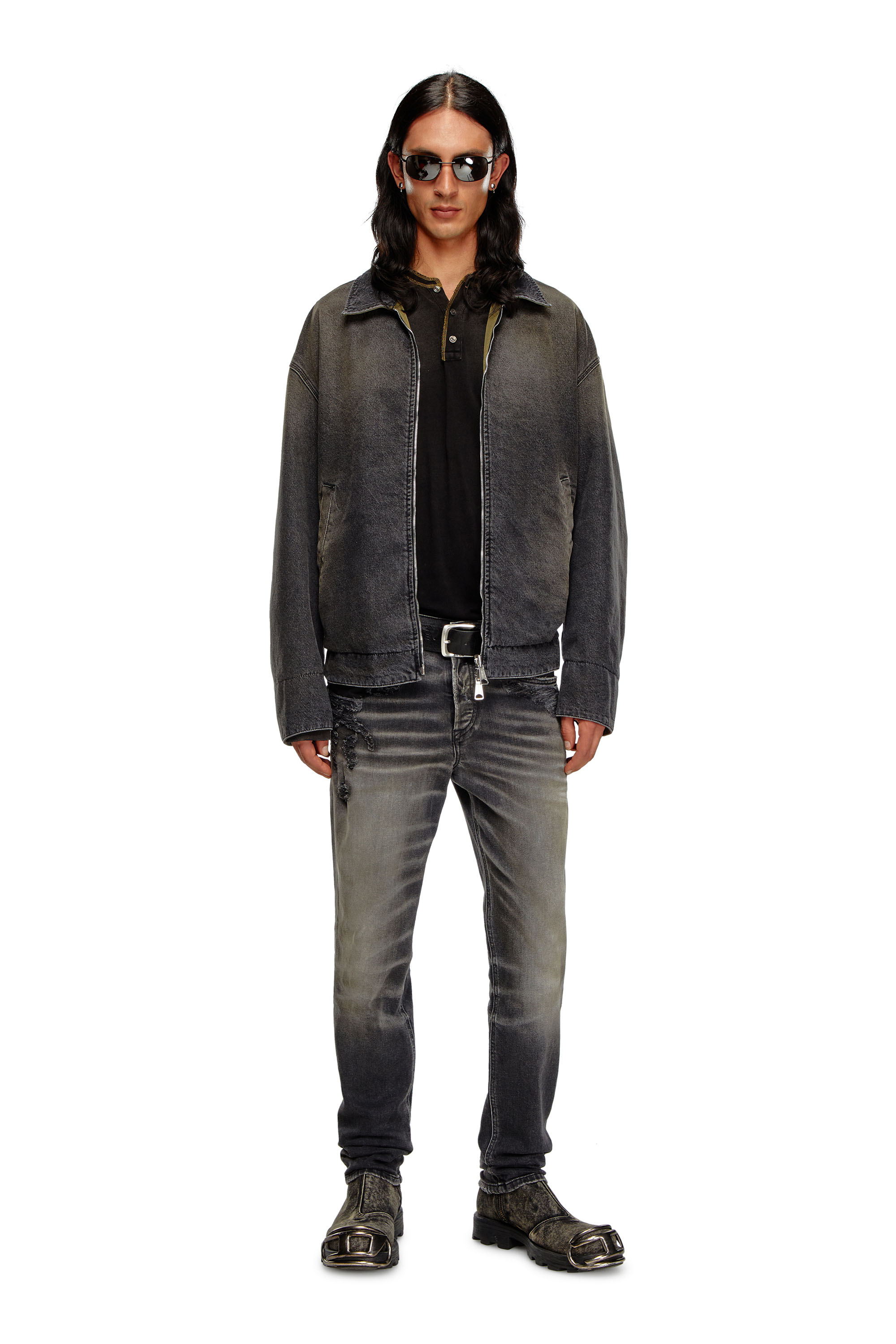 Diesel - Man Tapered Jeans 2023 D-Finitive 09K25, Black/Dark grey - Image 2
