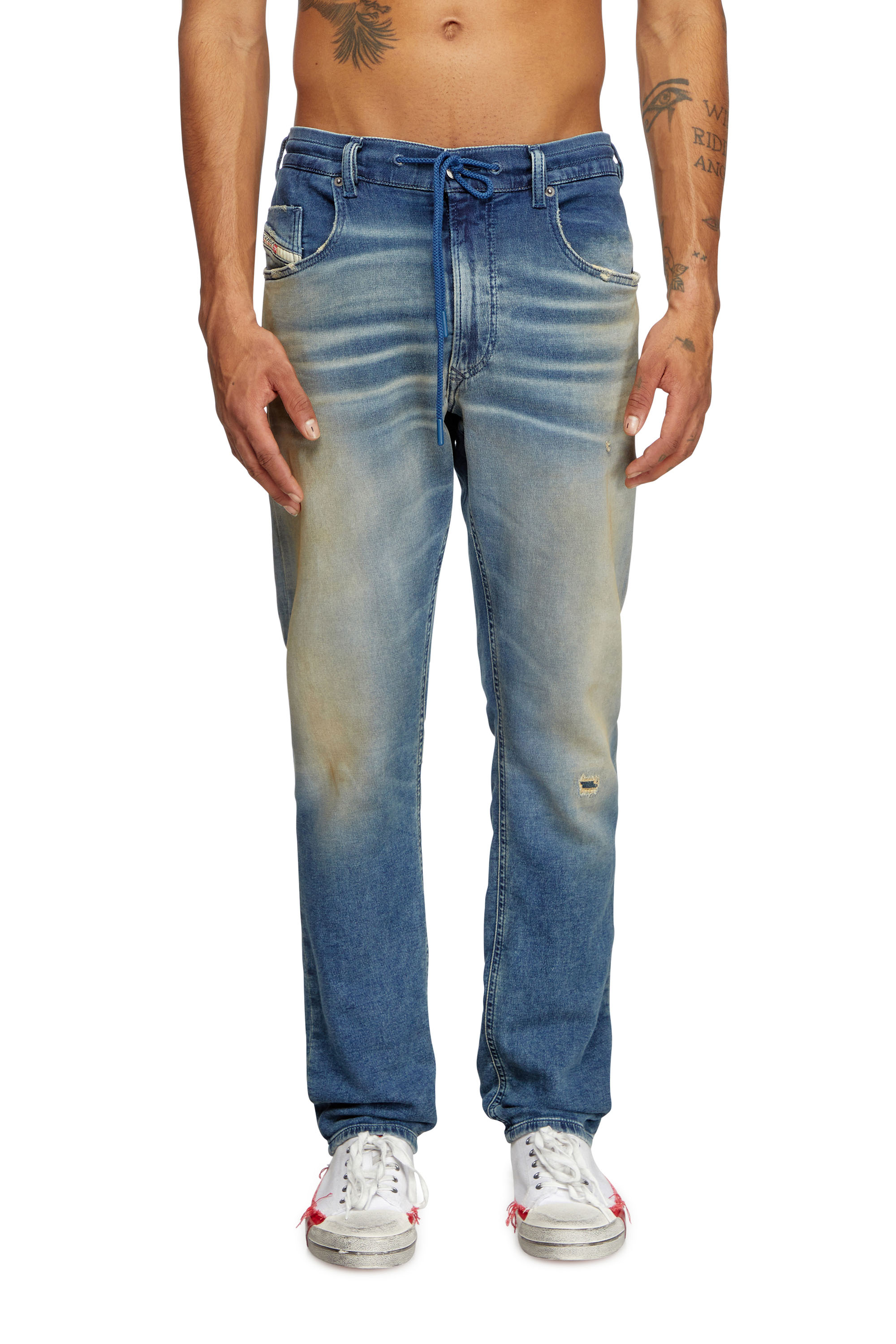 Diesel - Regular 2030 D-Krooley Joggjeans® 068PQ Hombre, Azul medio - 1