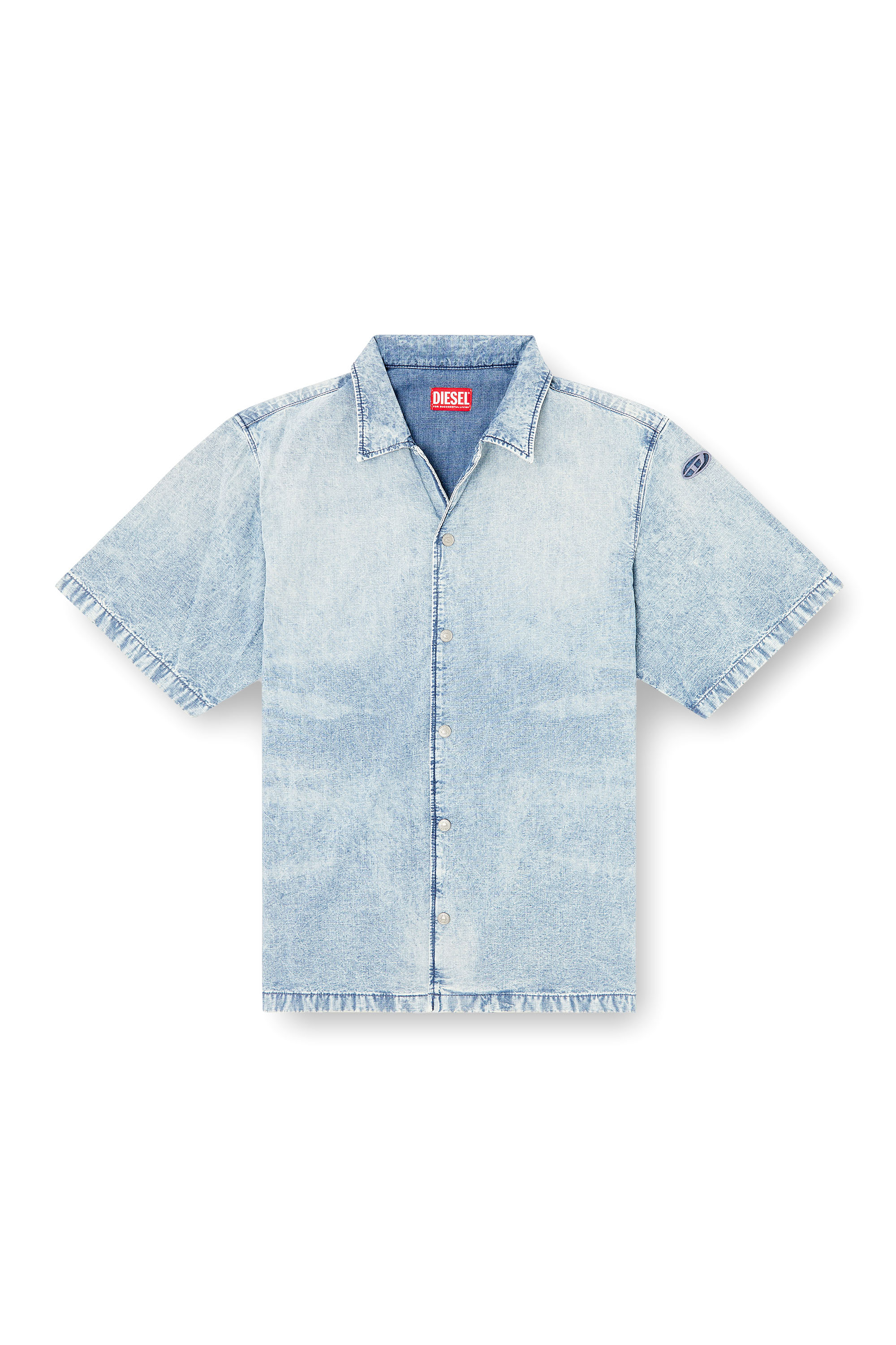 Diesel - D-NABIL-S4, Camisa de bolos en denim efecto mármol Hombre in ToBeDefined - 3