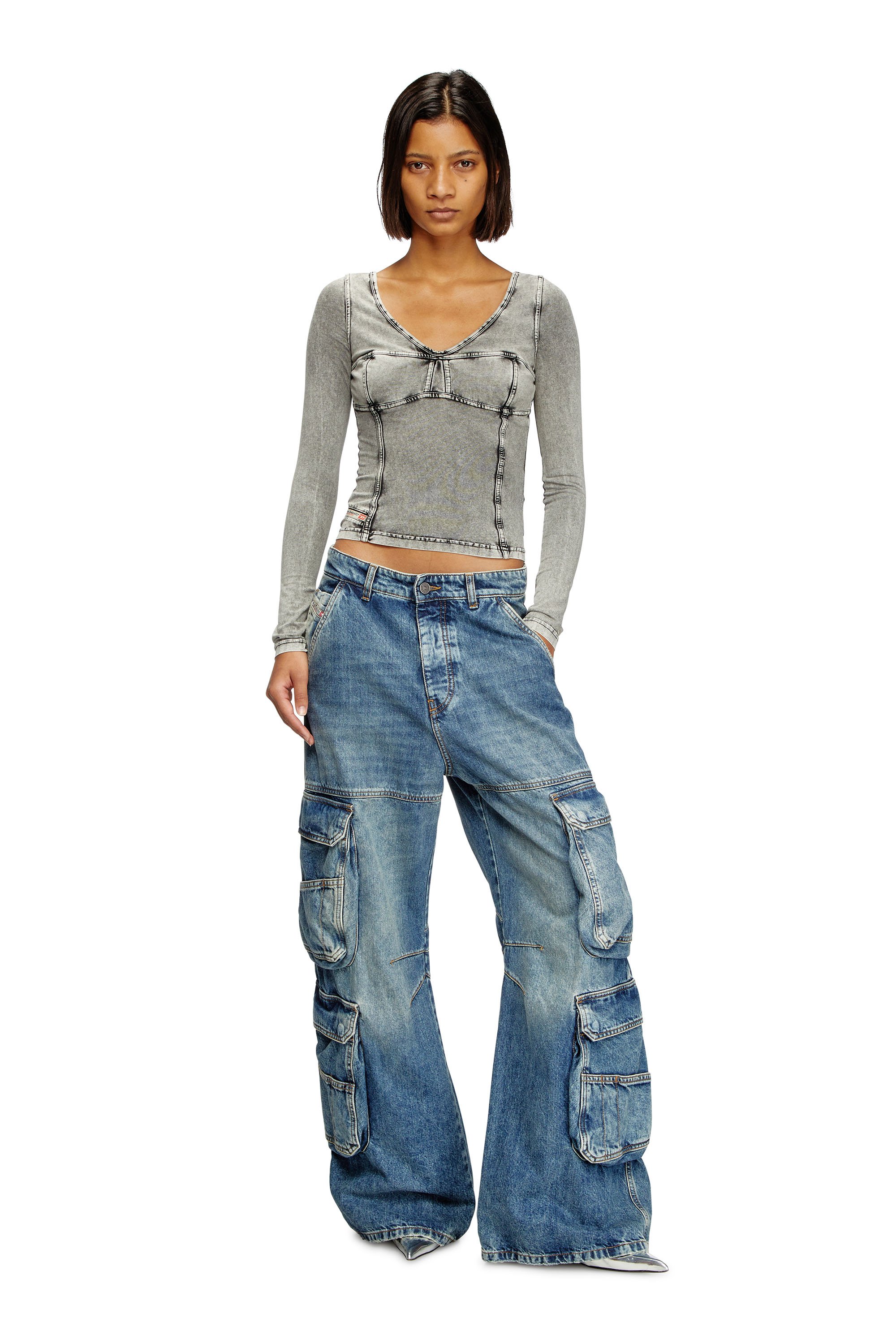 Diesel - Relaxed Jeans 1996 D-Sire 0NLAX Mujer, Azul medio - 1