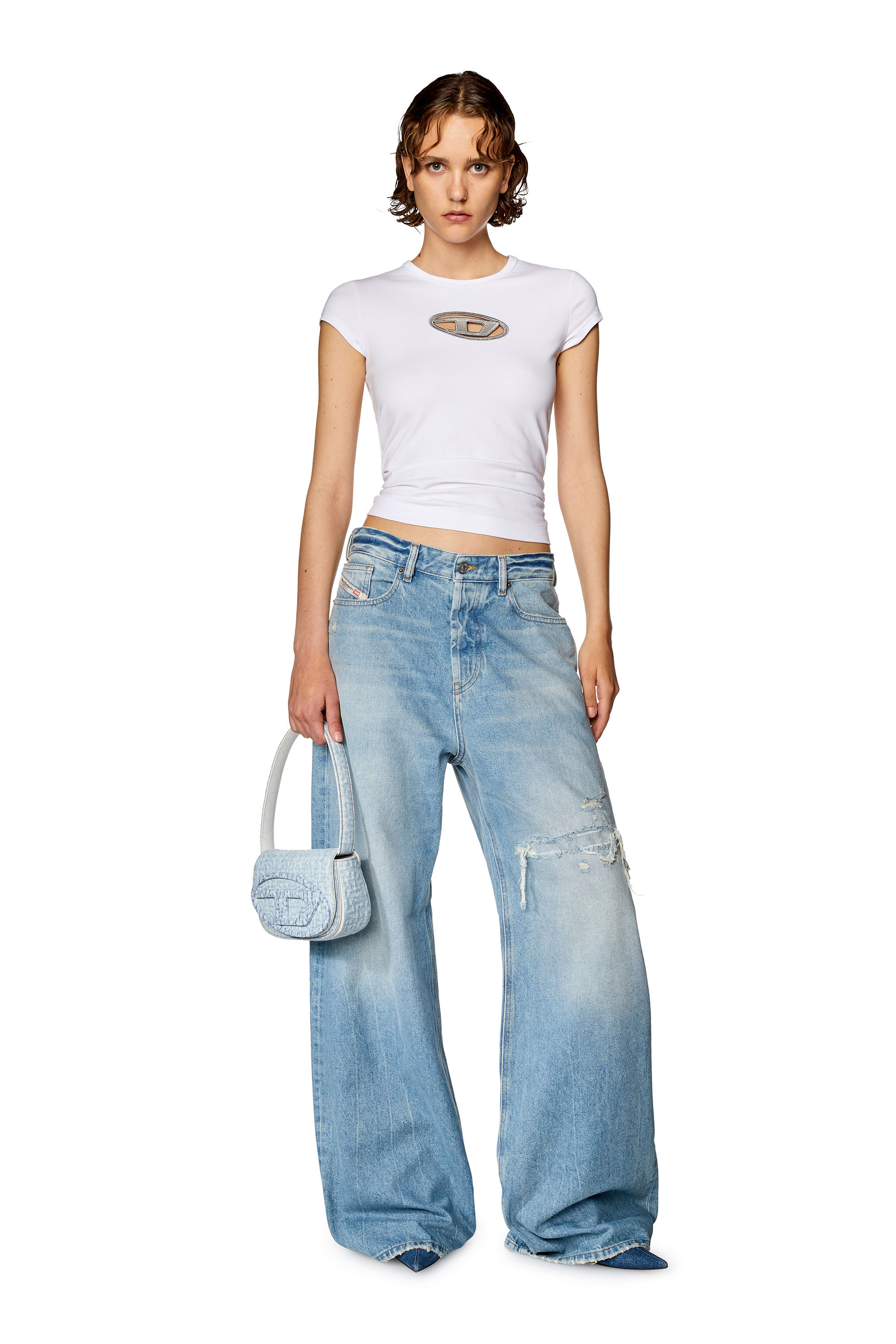 1996 D-Sire Women: Low waist, cargo Jeans, light blue | Diesel