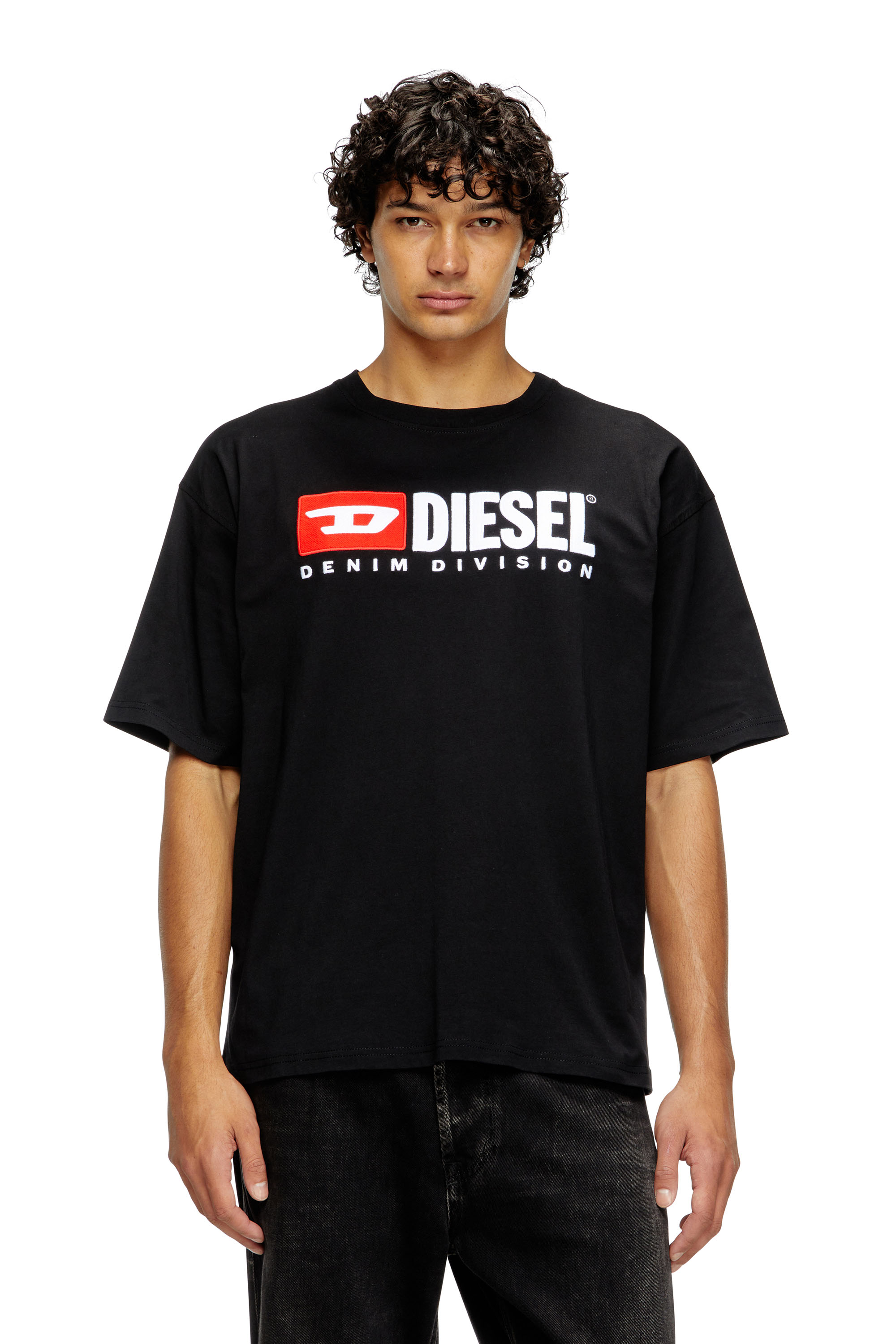 Diesel - T-BOXT-DIV, Camiseta con parche con el logotipo Diesel Hombre in Negro - 1