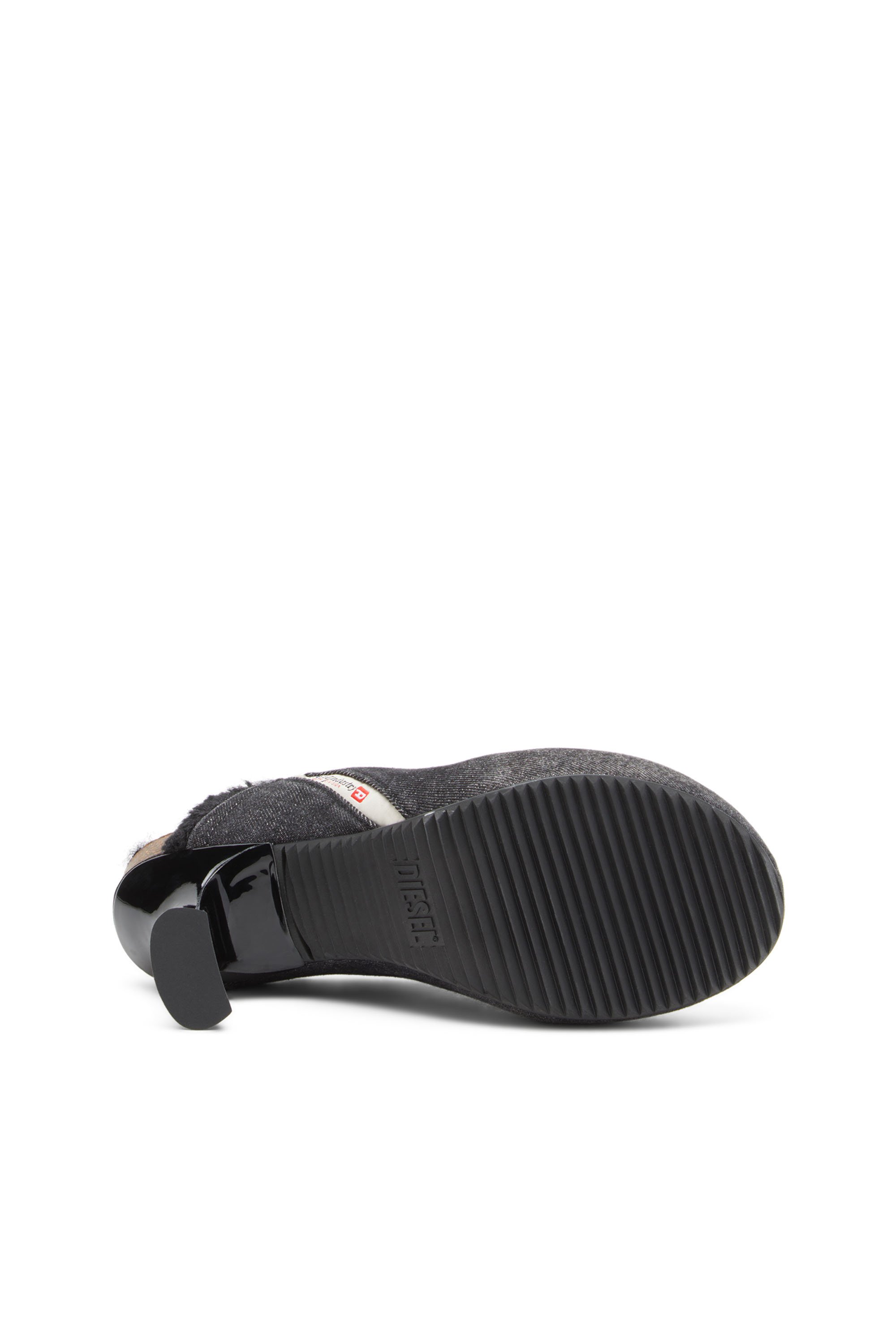 Diesel - D-WOODSTOCK ML W, Mujer Zapatos sin talón de denim afelpados in Negro - Image 4