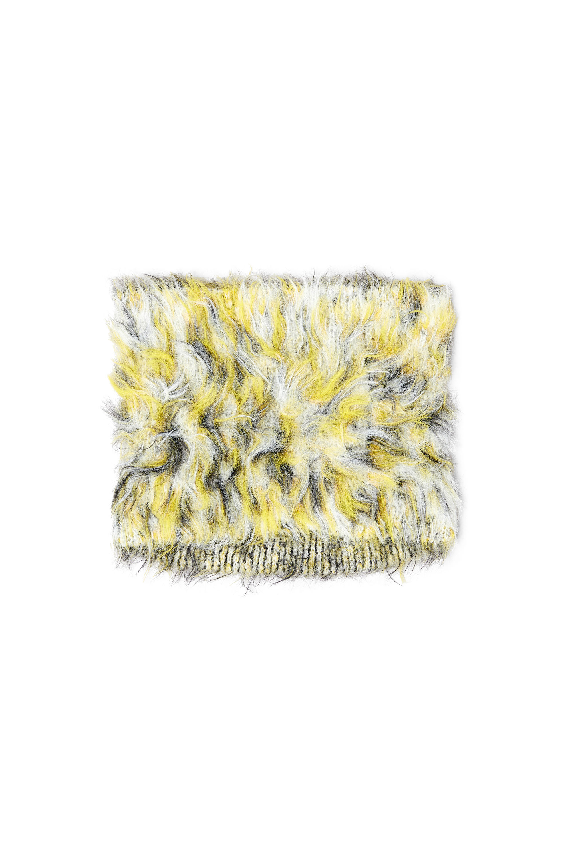 Diesel - K-EREN, Unisex's Neckwarmer in fluffy jacquard knit in Yellow/Black - 2