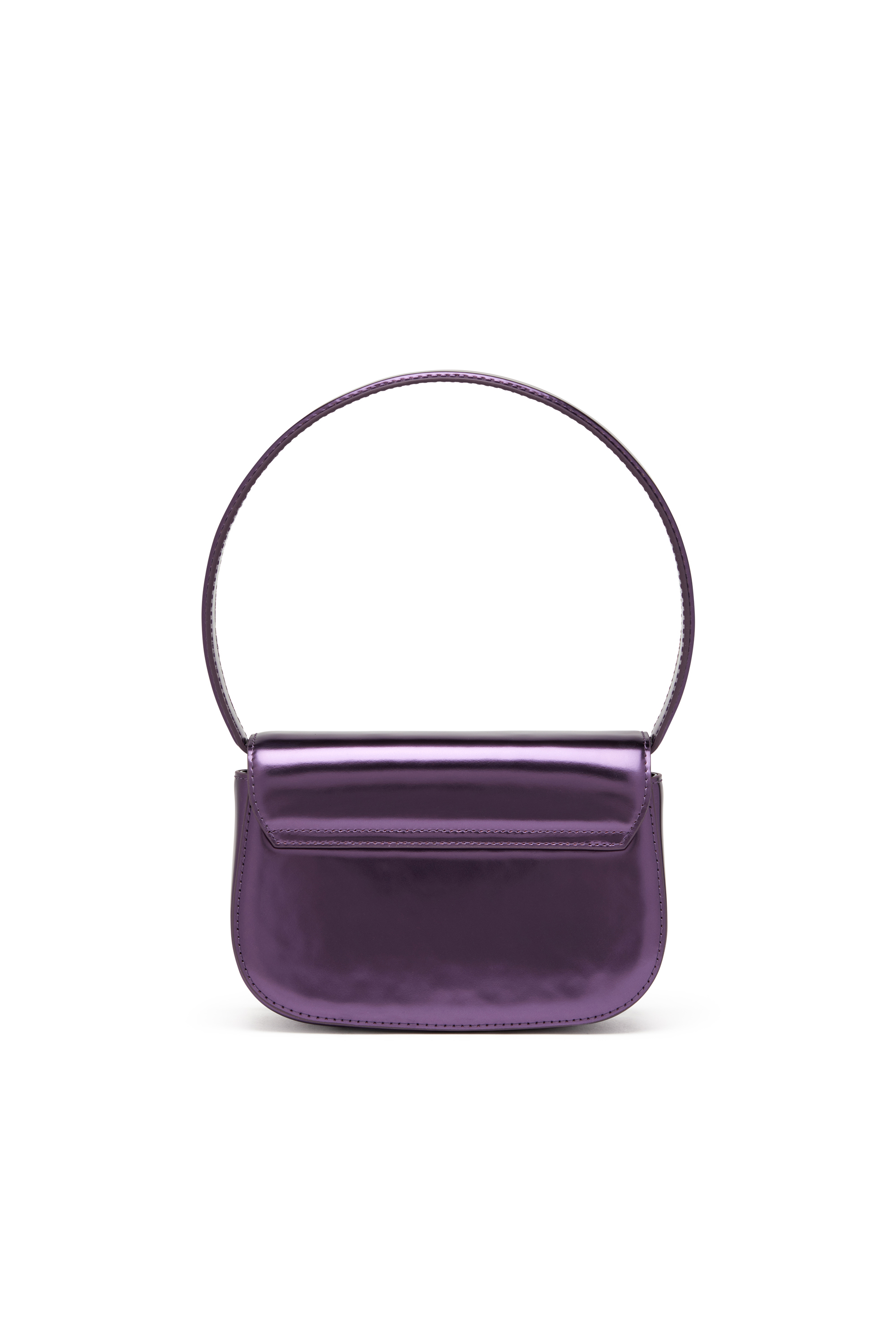 Diesel - 1DR, 1DR-Bolso icónico de hombro redondo de cuero espejado Mujer in Morado - 2