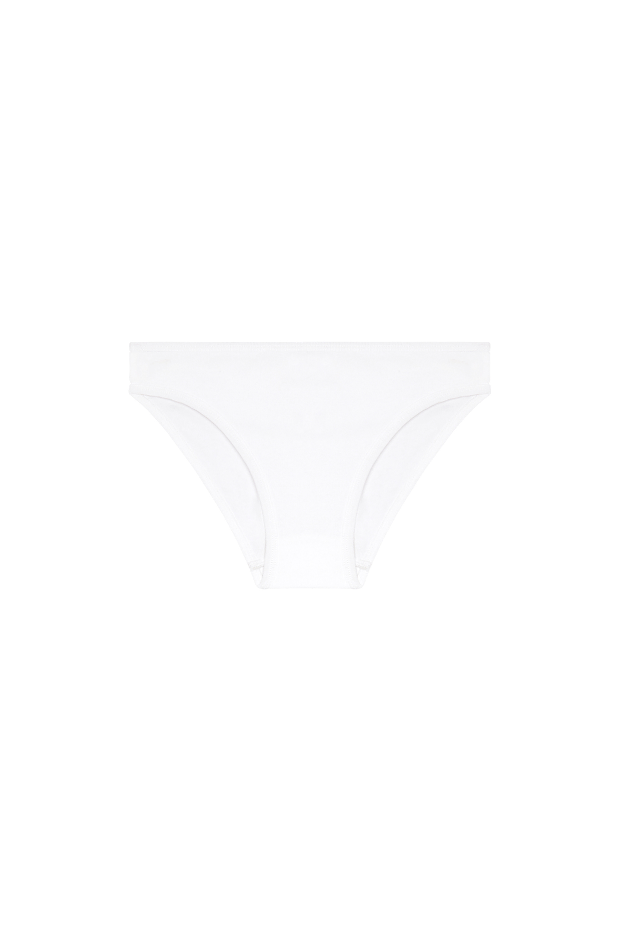 Diesel - UFPN-D-OVAL-HIGH-WAISTED-BRIEF, Mujer Braguitas en canalé con placa Oval D in Blanco - Image 4
