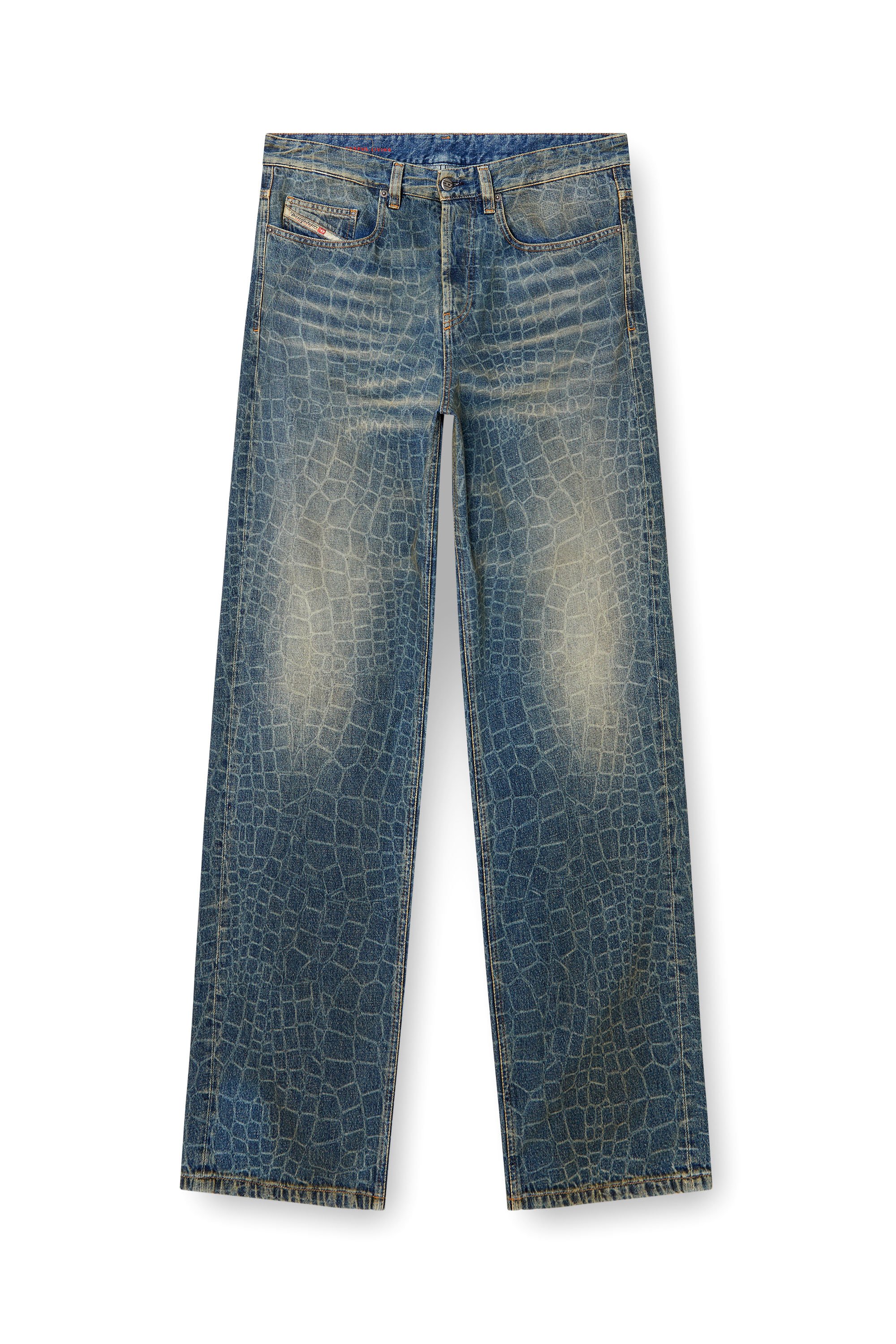 Diesel - Relaxed Jeans 2001 D-Macro 007BU Hombre, Azul Oscuro - 3