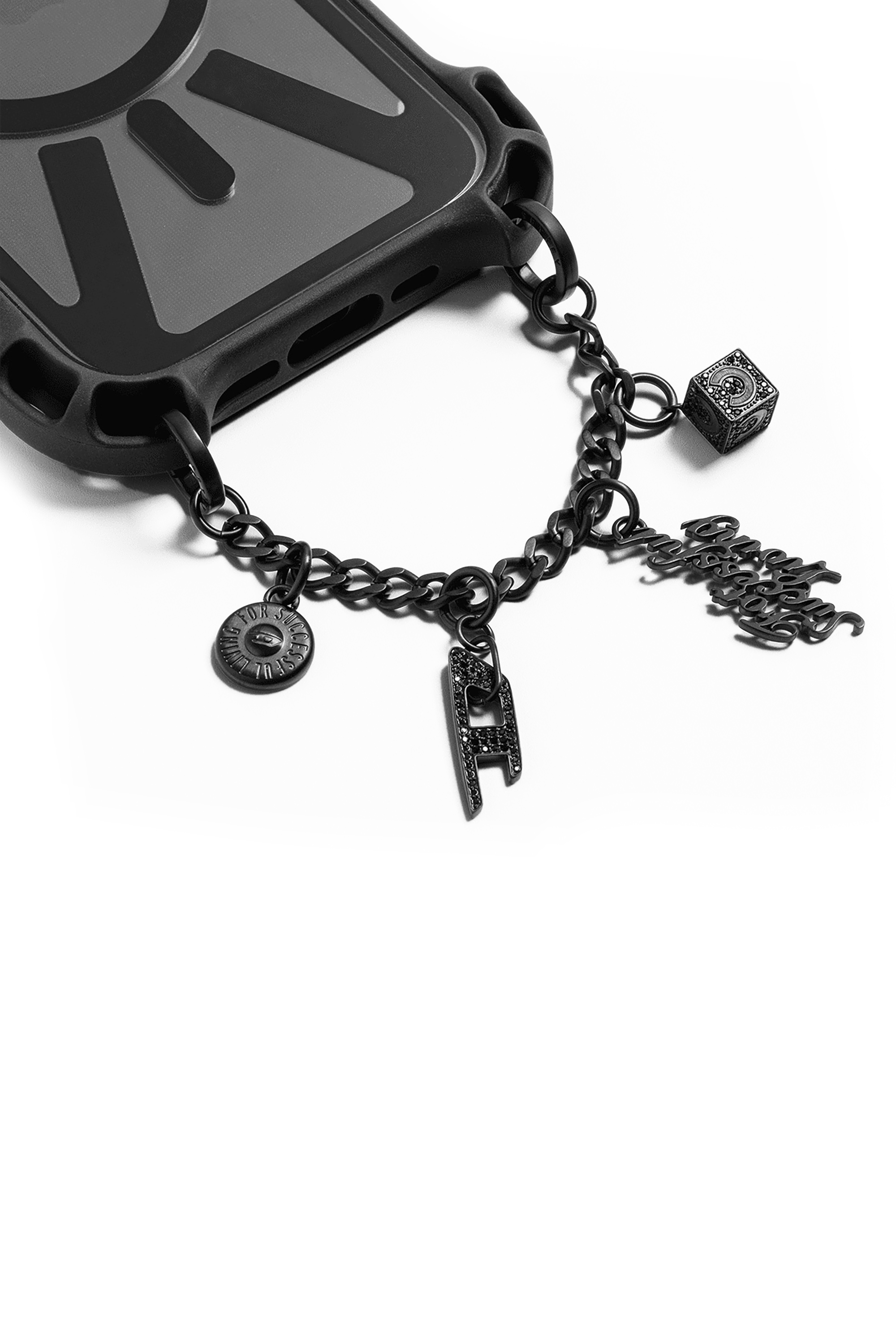 Diesel - 60374 CASETIFY  CHARMS CHAIN, Colgante Fino Plata Unisex in Negro - 3