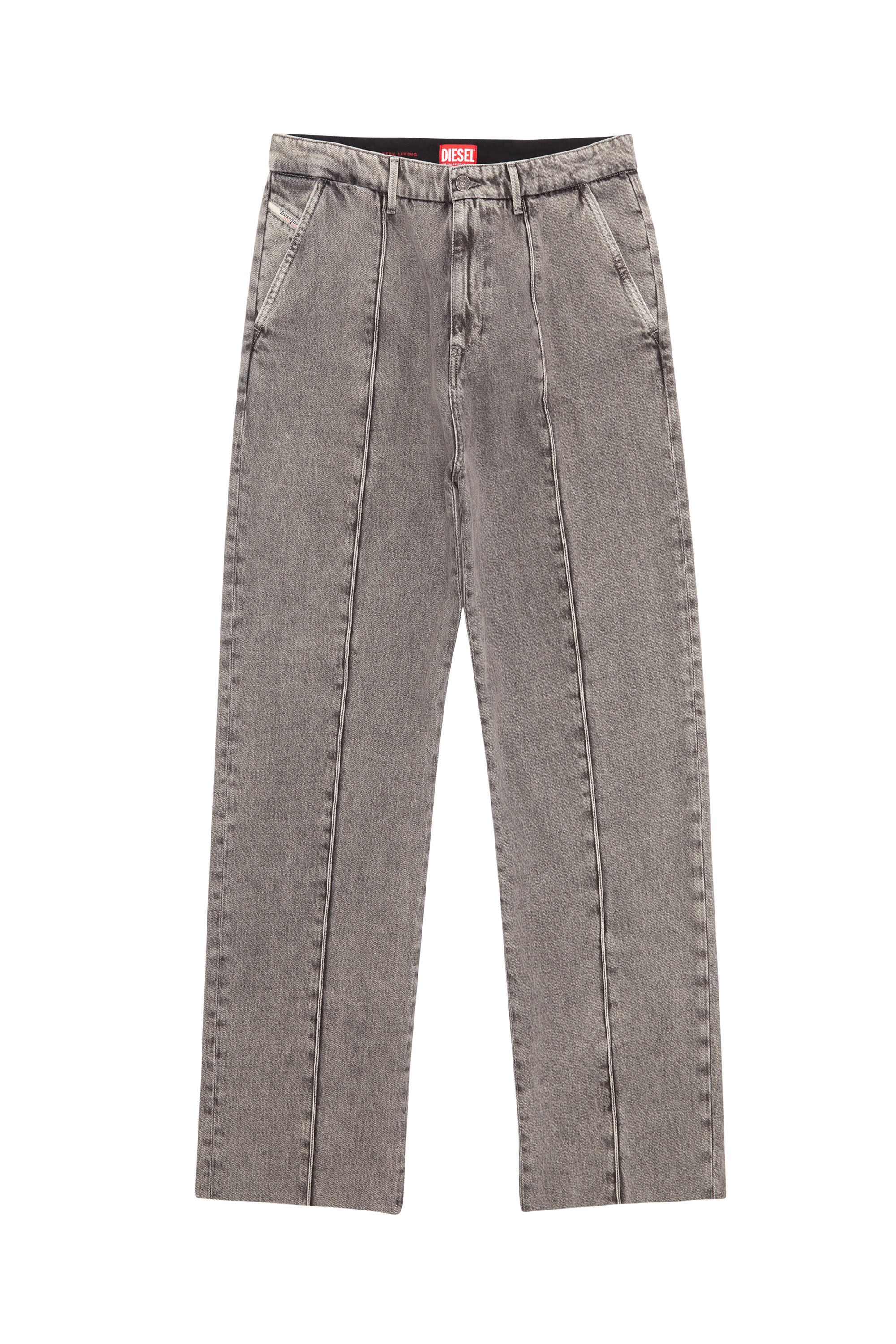 Diesel - D-Chino-Work 0IEAA Straight Jeans, Light Grey - Image 6