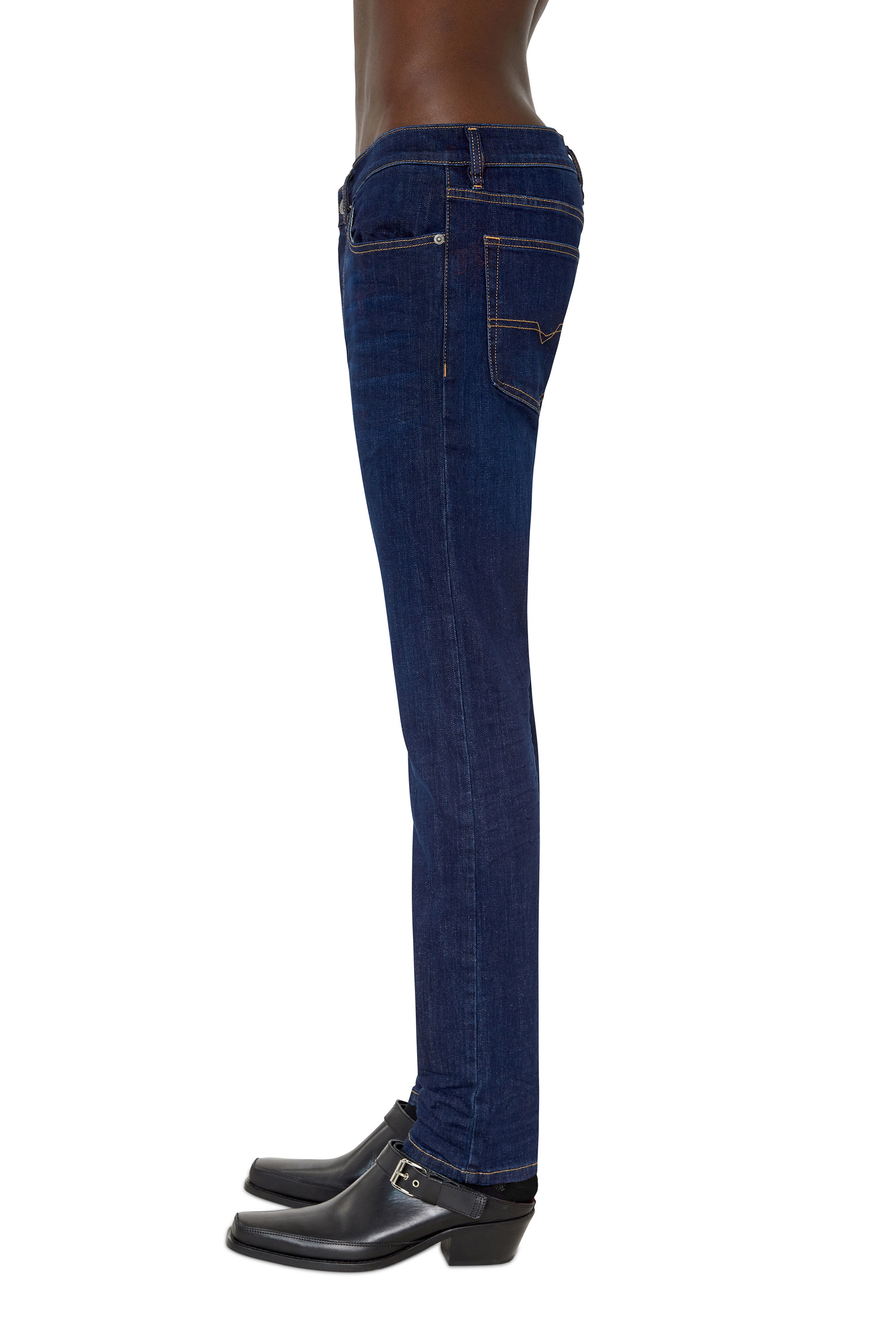 Diesel - D-Luster 0IHAQ Slim Jeans, Dark Blue - Image 5