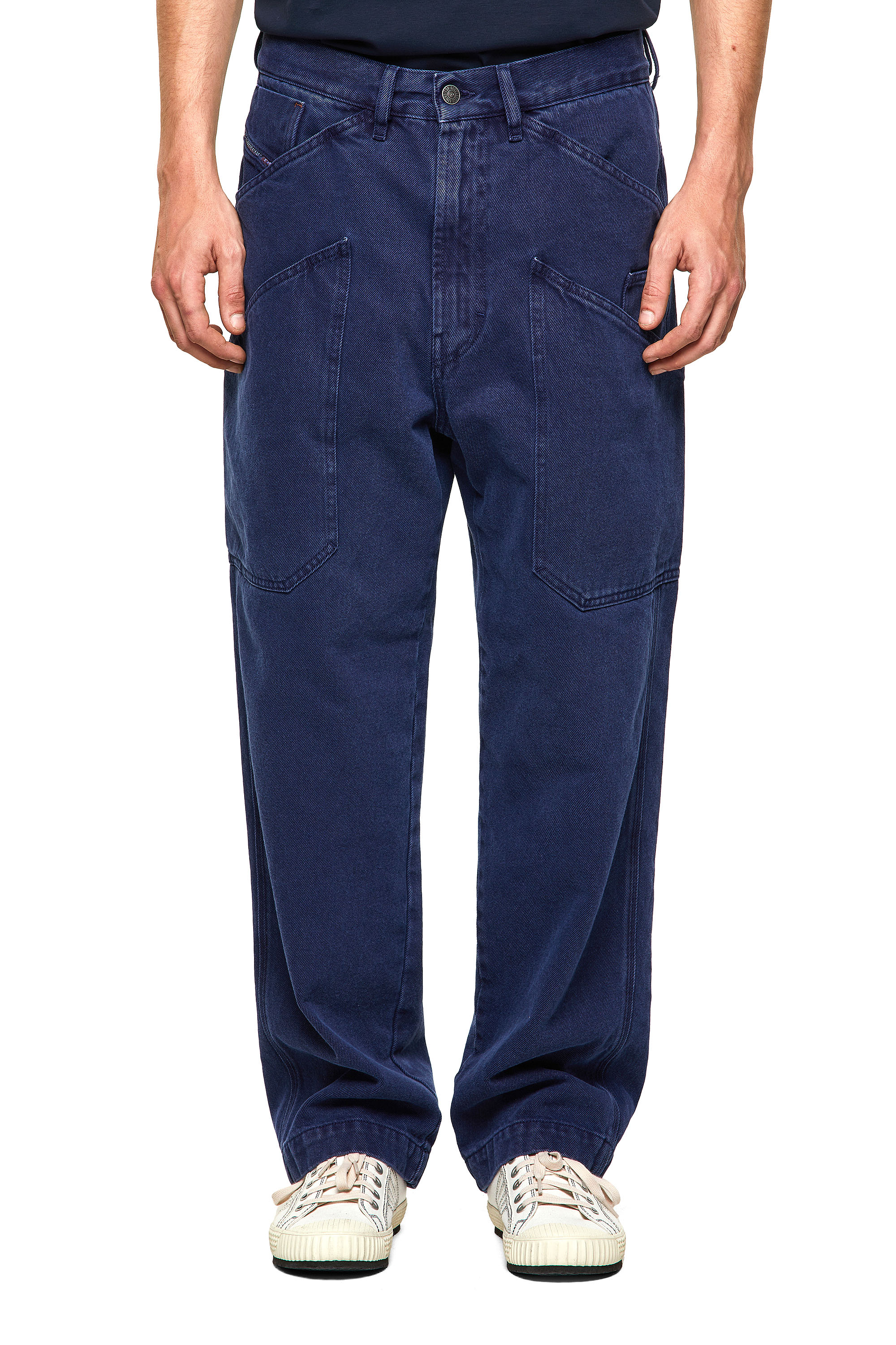 Diesel - D-Franky 0EEAX Straight Jeans, Medium Blue - Image 1