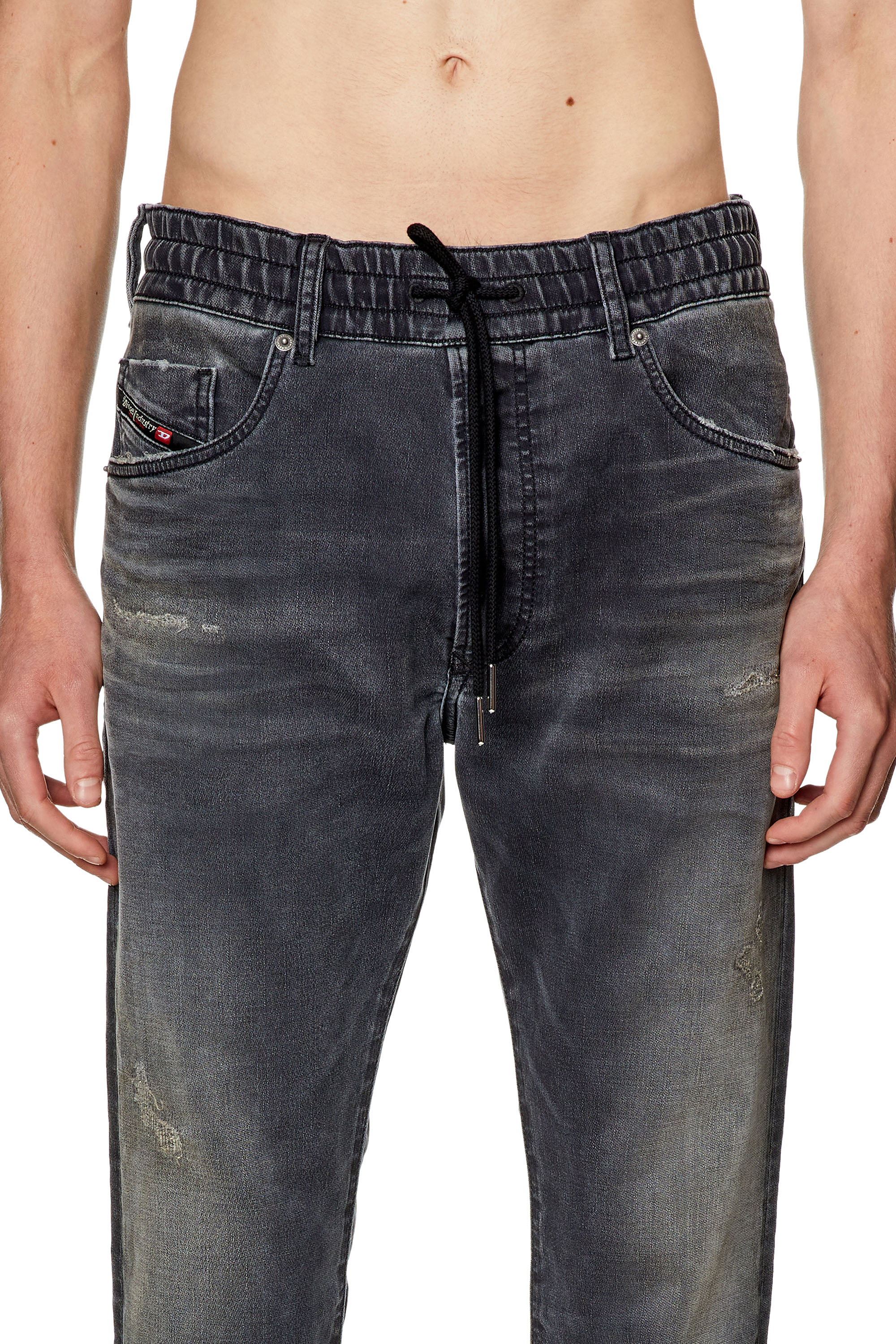 Diesel - Tapered Krooley JoggJeans® 068FP, Negro/Gris oscuro - Image 4