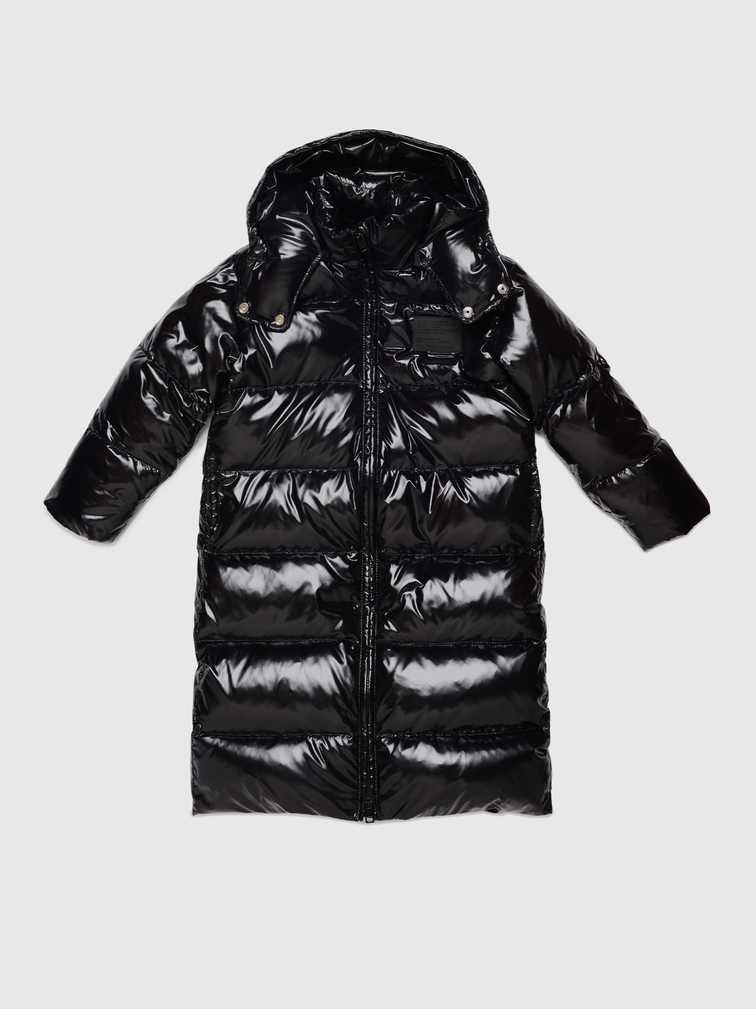 JDORJ Girl: Hooded long down jacket in shiny nylon | Diesel