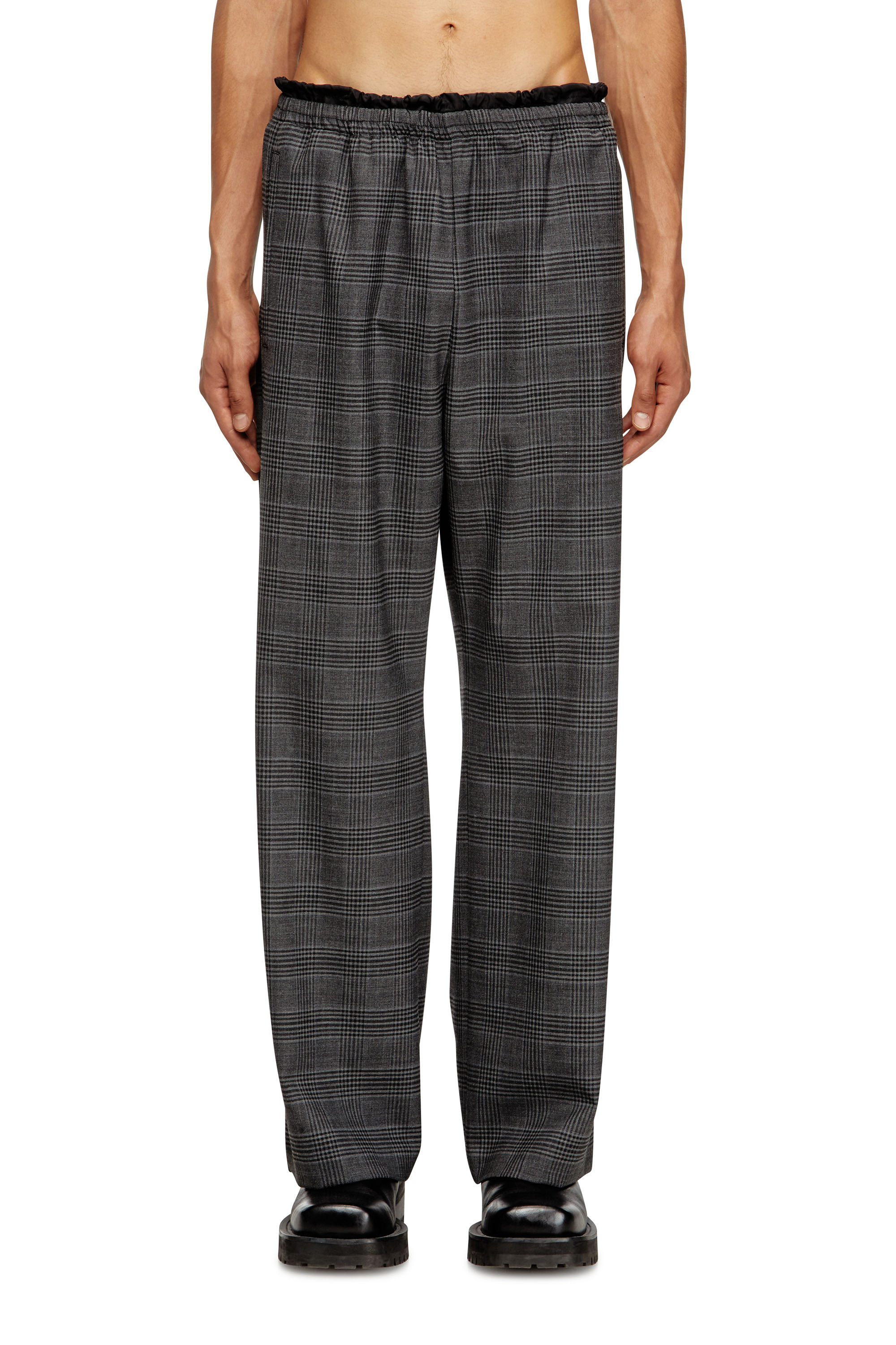 Diesel - P-TILSON, Pantalones de lana con cordón en la cintura Hombre in Multicolor - 1