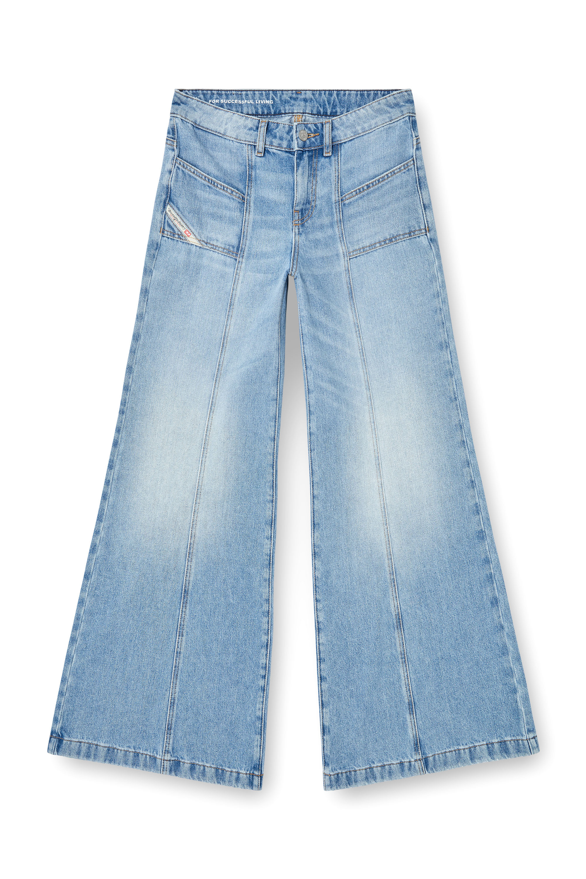 Diesel - Flare Jeans D-Akii 0CLBA Mujer, Azul Claro - 3