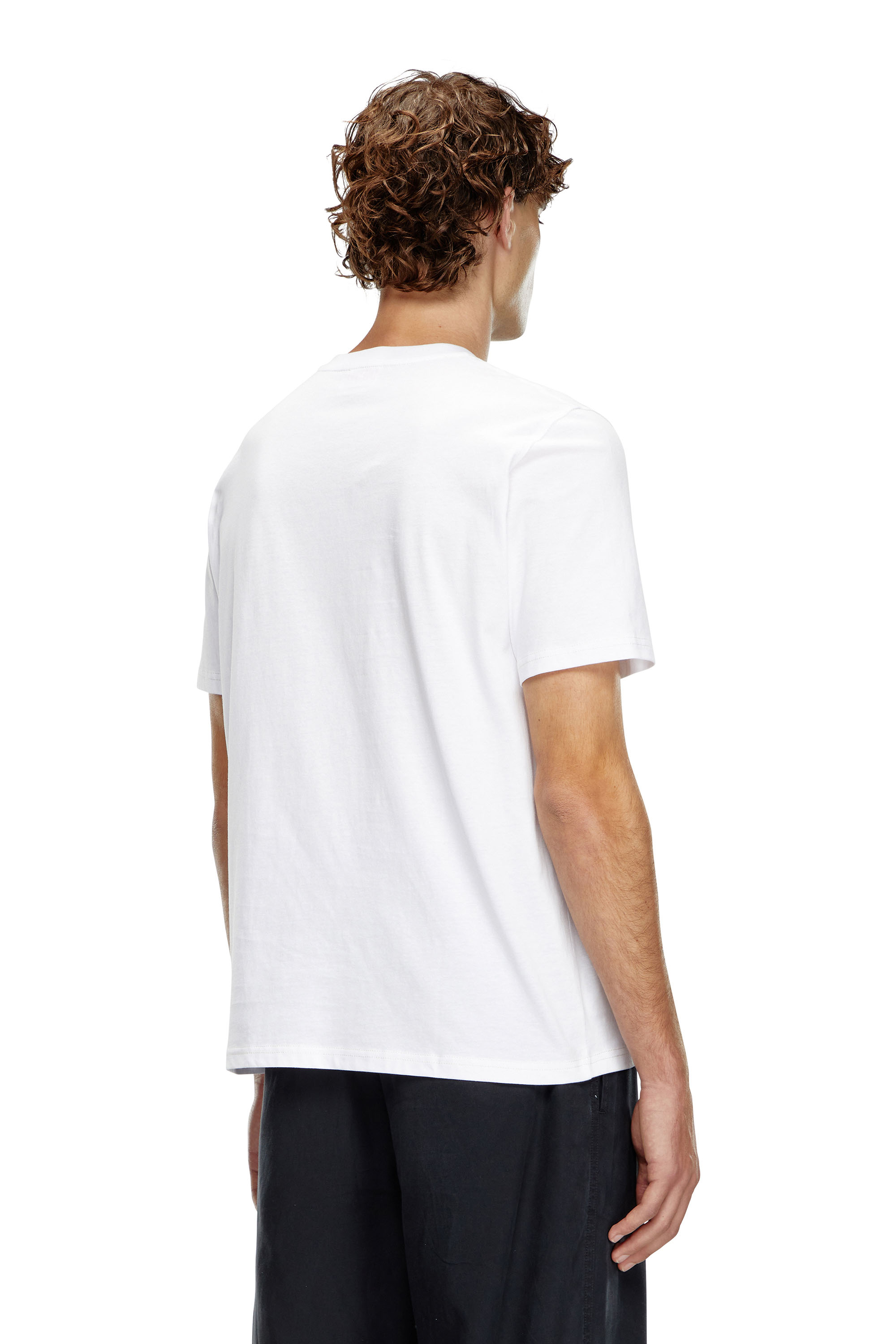 Diesel - T-ADJUST-K14, Man's T-shirt with splashed-effect logo in White - 3