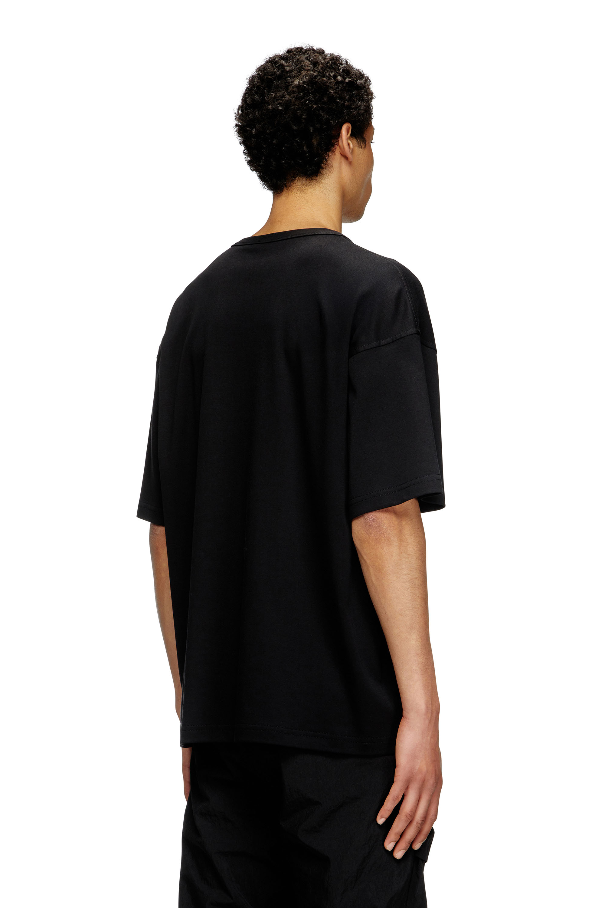 Diesel - T-BOXT-T6, Camiseta con logotipo Oval D rojo Hombre in Negro - 4