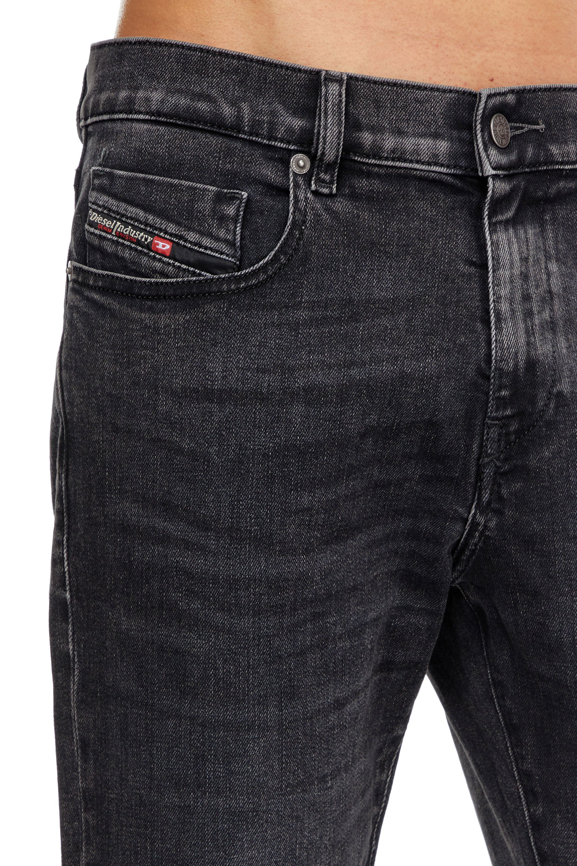 Diesel - Man Slim Jeans 2019 D-Strukt 09B83, Black/Dark grey - Image 5