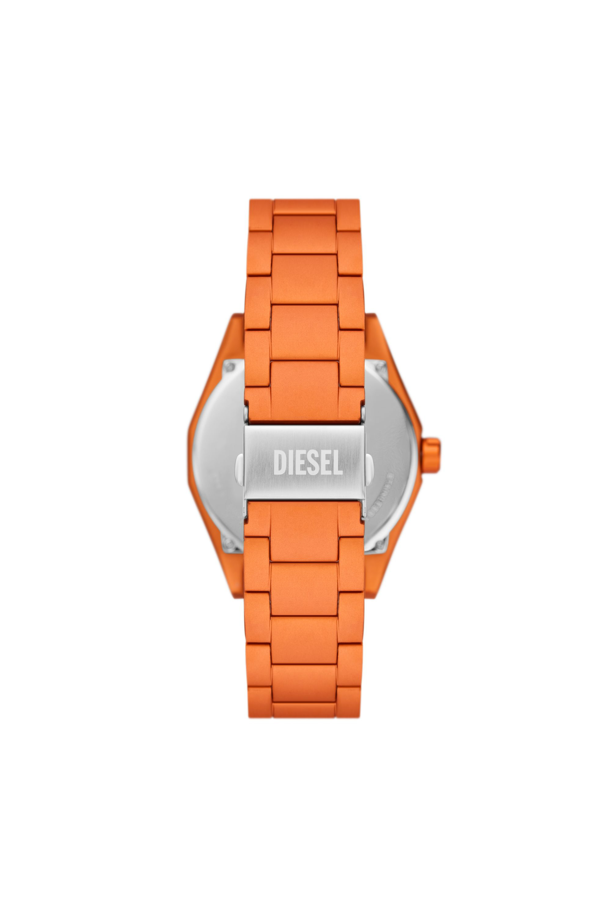 Diesel - DZ2209, Man Scraper three-hand orange aluminum watch in Orange - Image 3