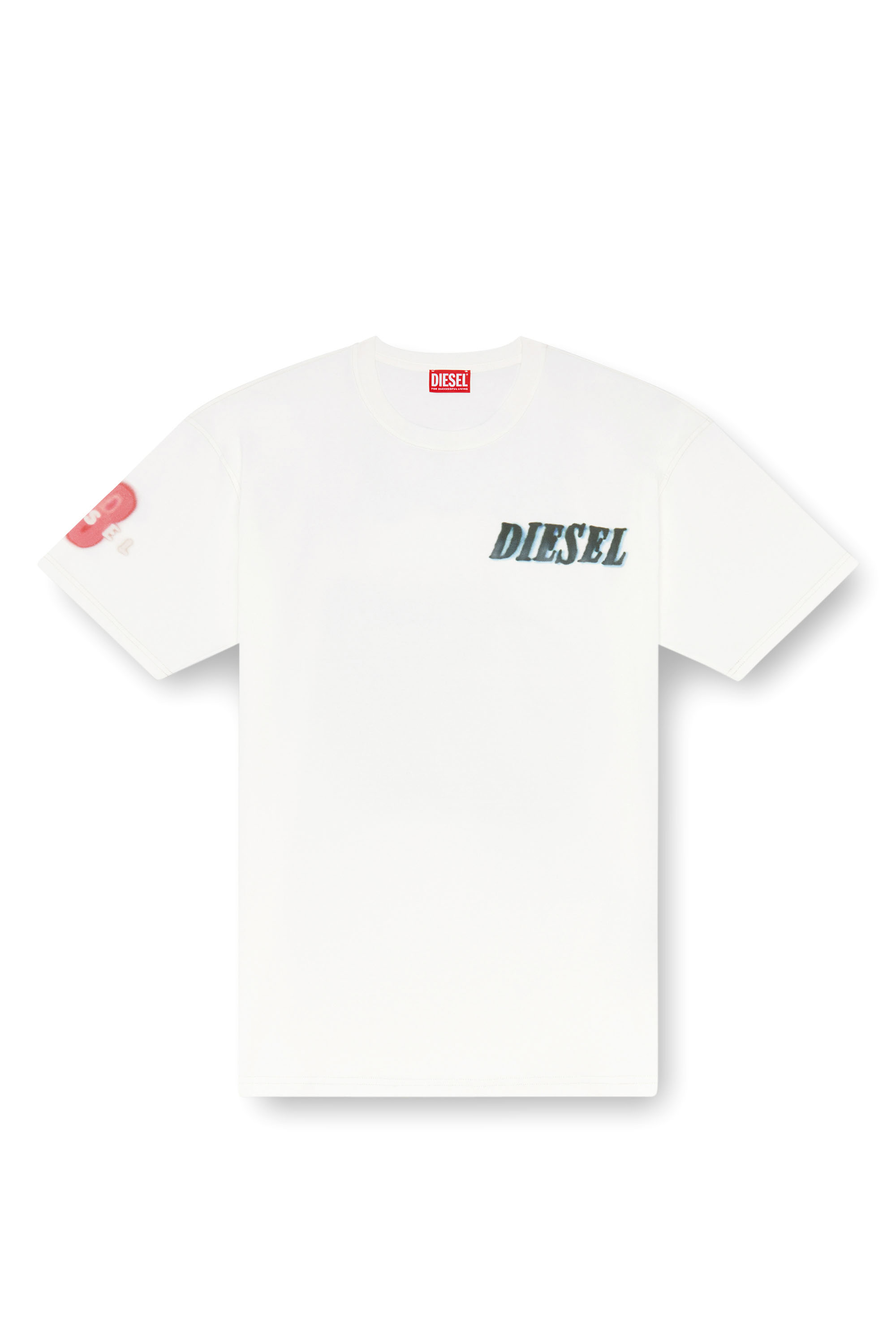 Diesel - T-BOXT-Q19, Man T-shirt with logo and tyre print in White - Image 4